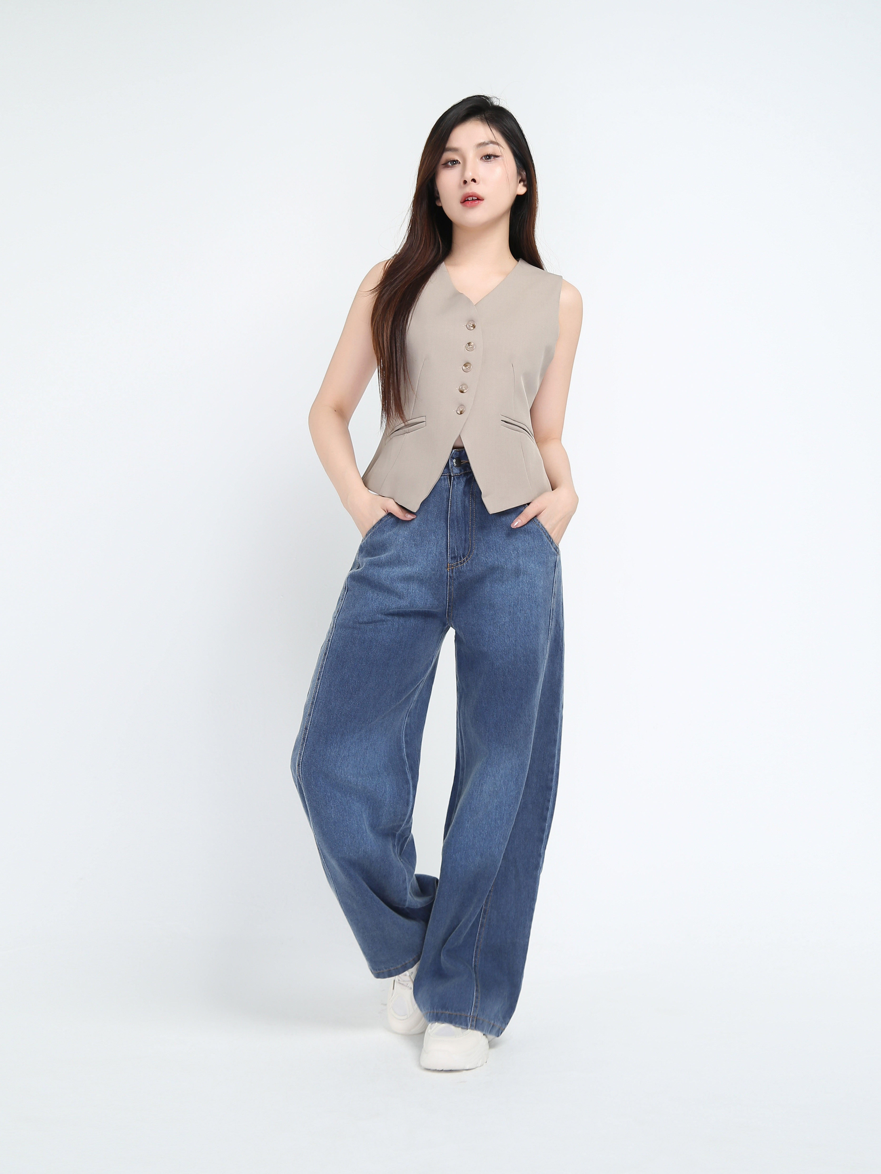 Denim Long Pants 44387
