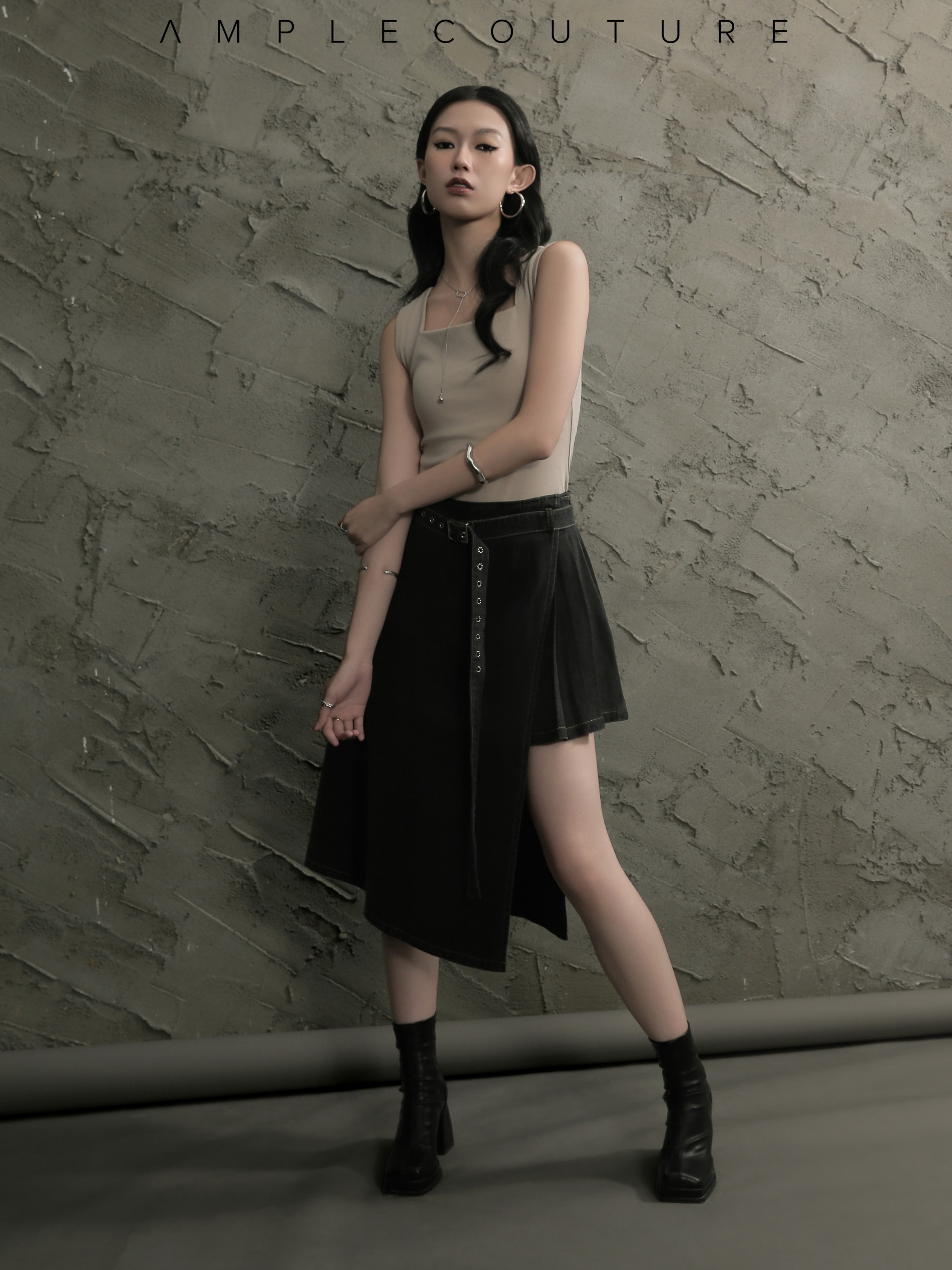 Denim Skirt Pants AC836