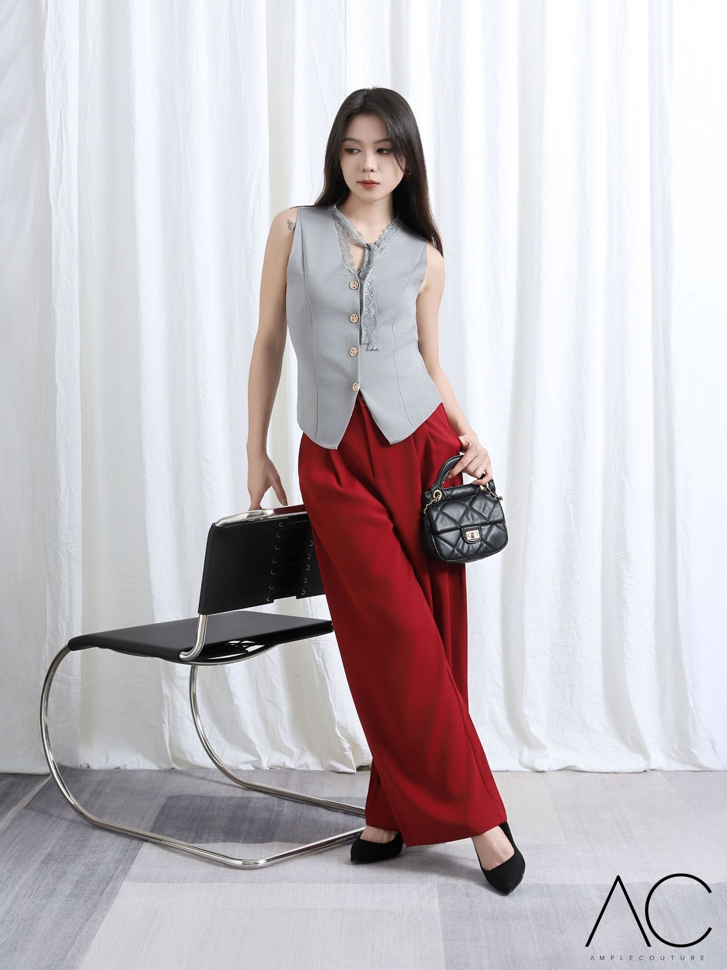 French Pleats Pants AC117