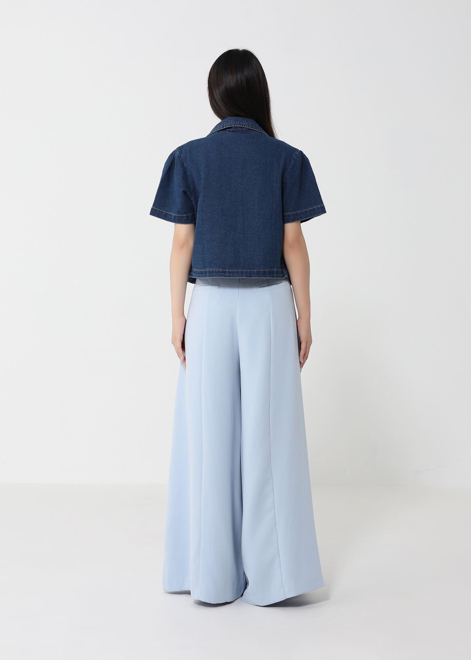 High Waist Wide Leg Long Pants 45464