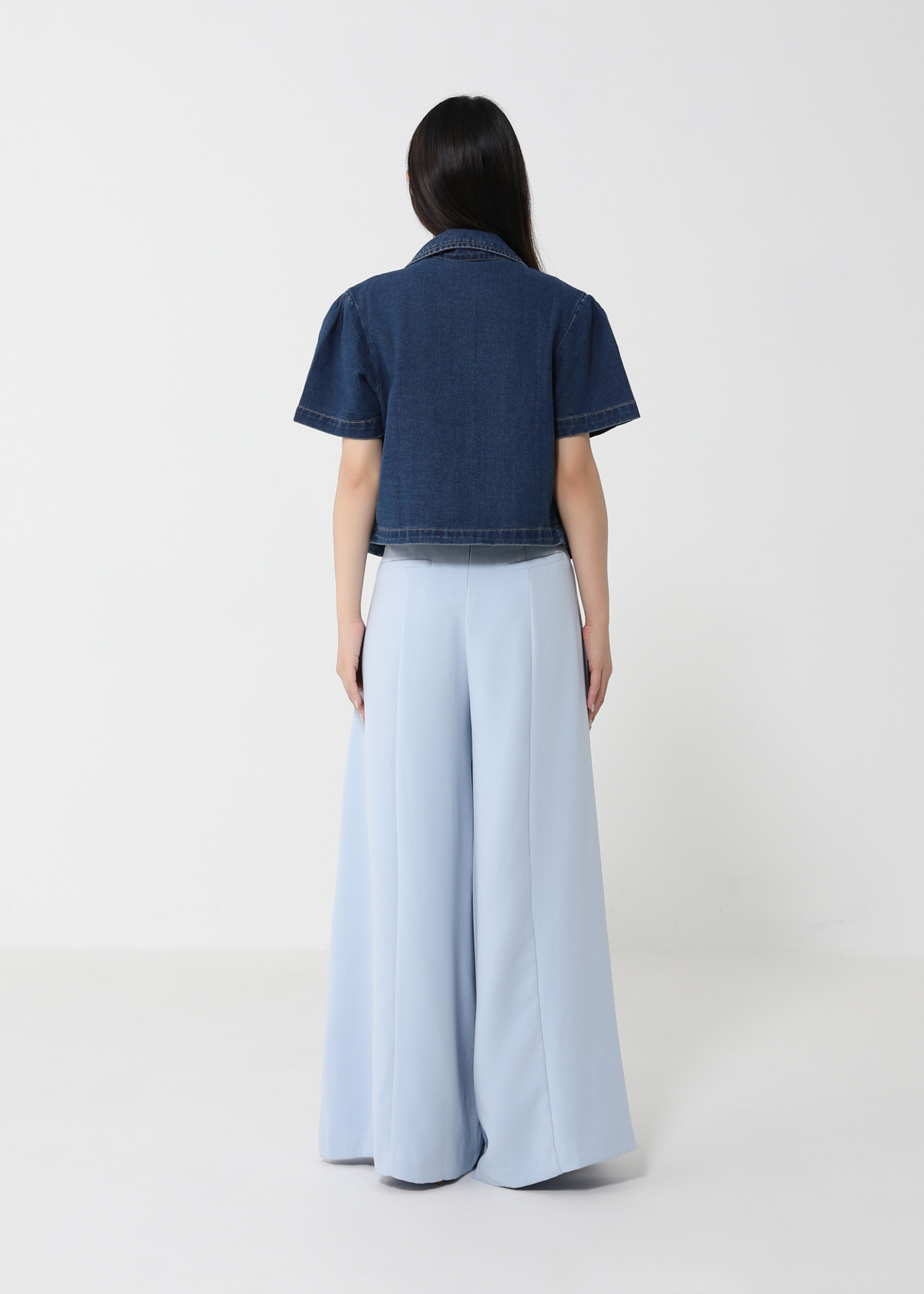 High Waist Wide Leg Long Pants 45464