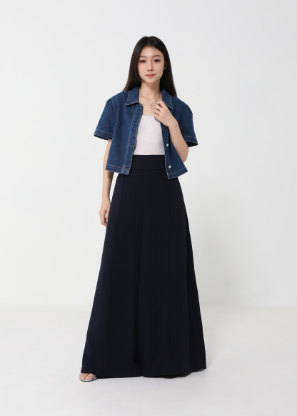 High Waist Wide Leg Long Pants 45464