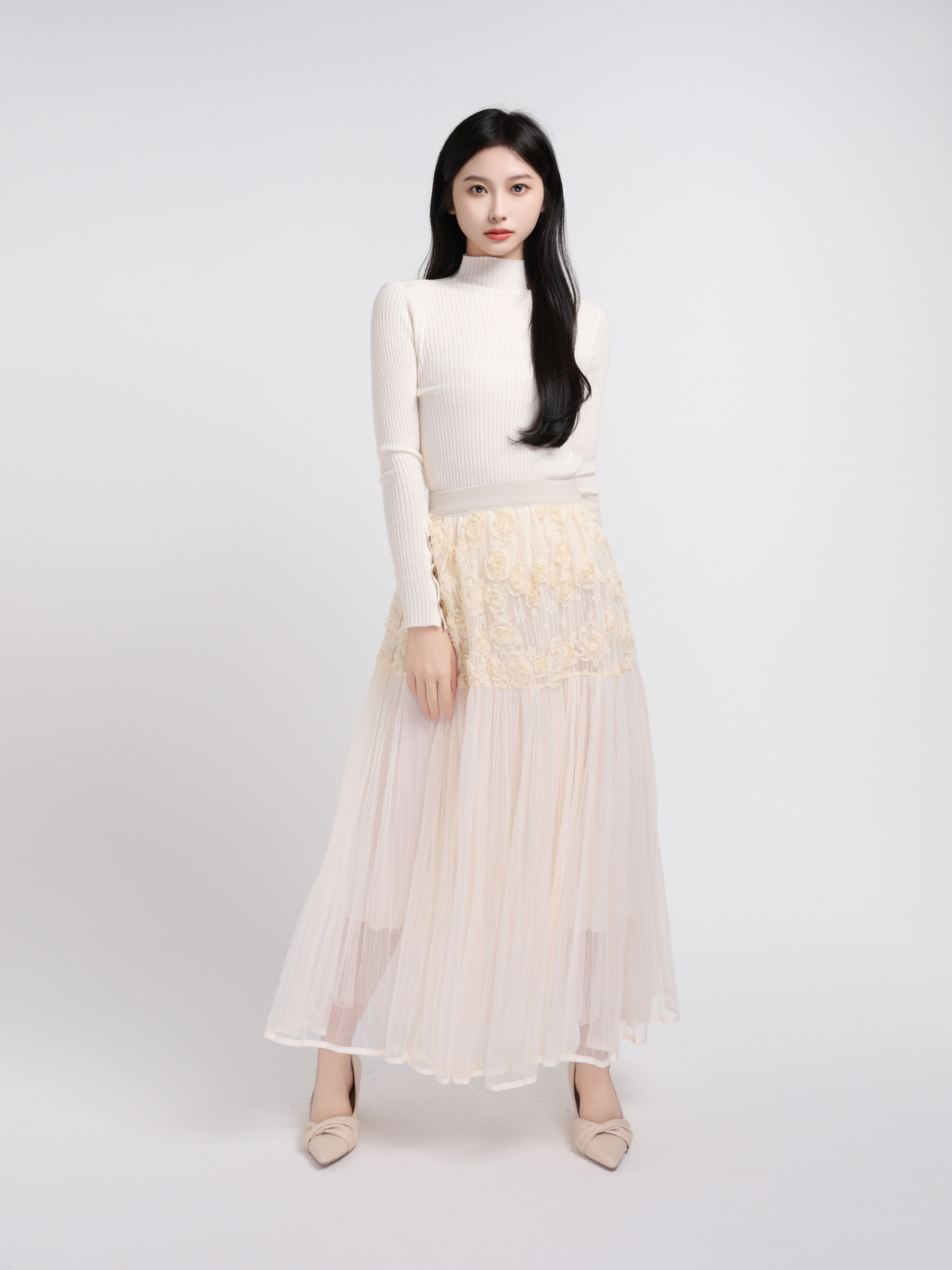 High Waist Net Skirt 45100