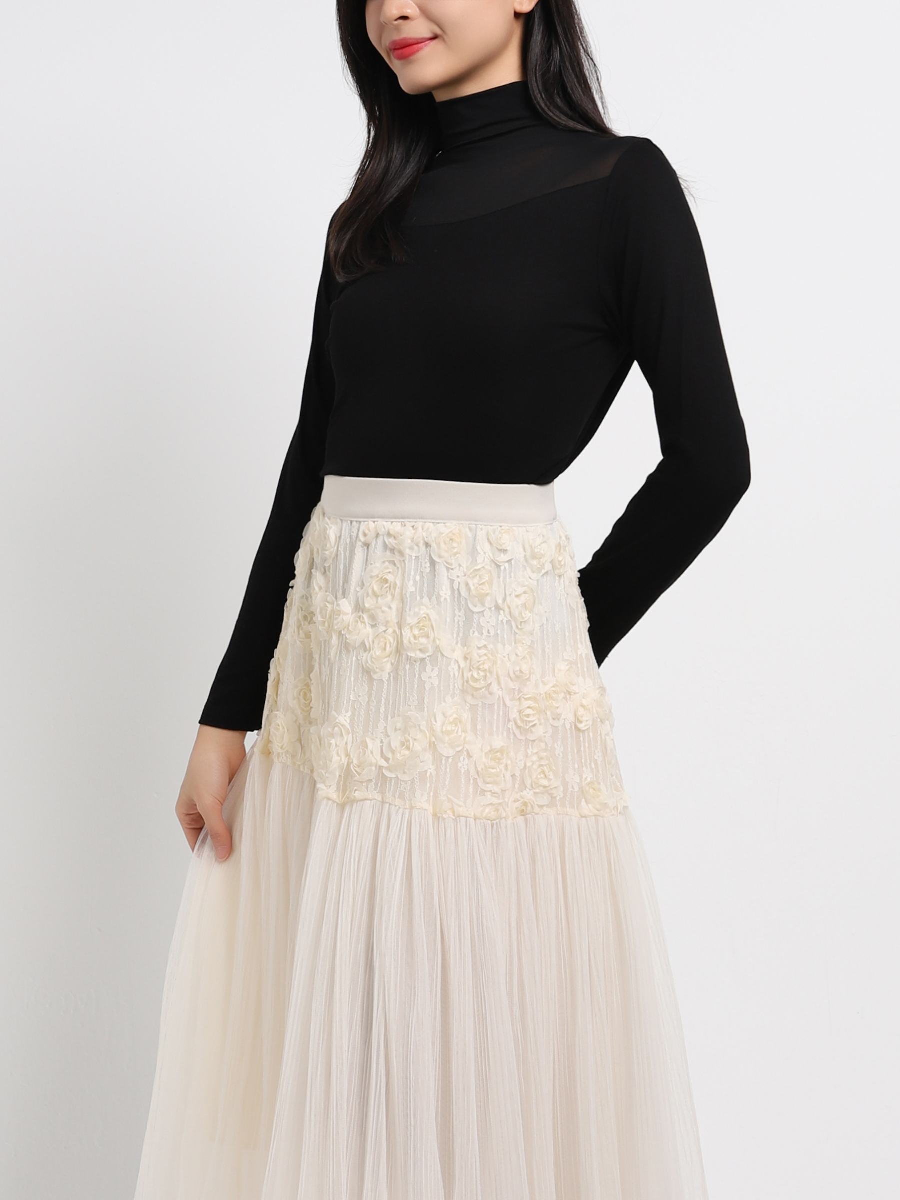High Waist Net Skirt 45100