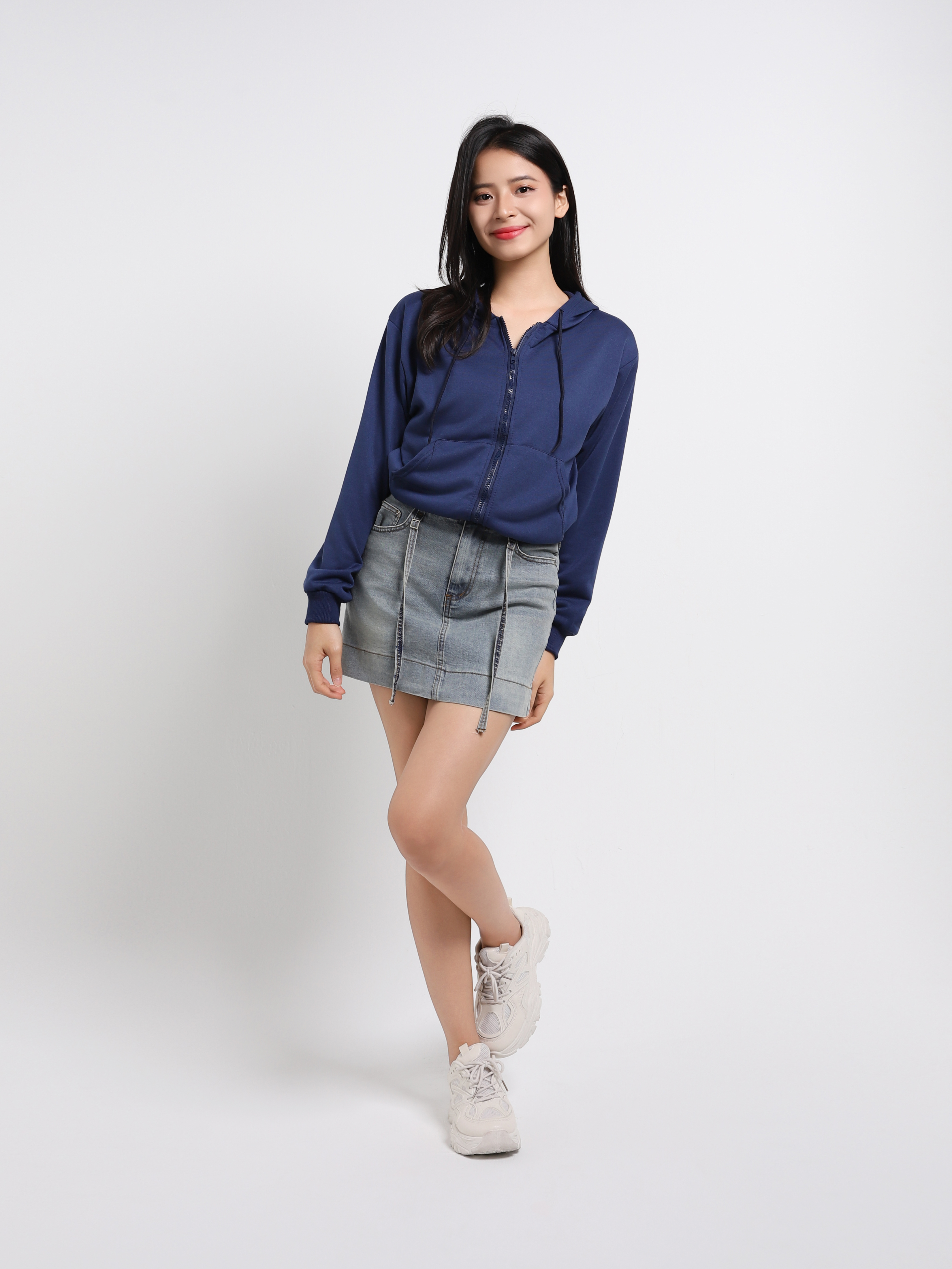 Front Zip With Cap Jacket 45101