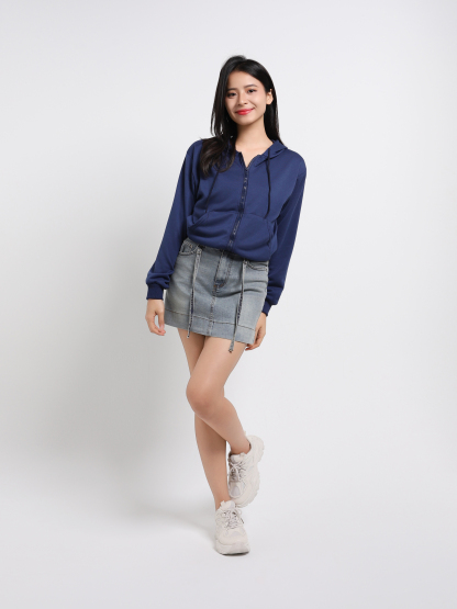 Front Zip With Cap Jacket 45101