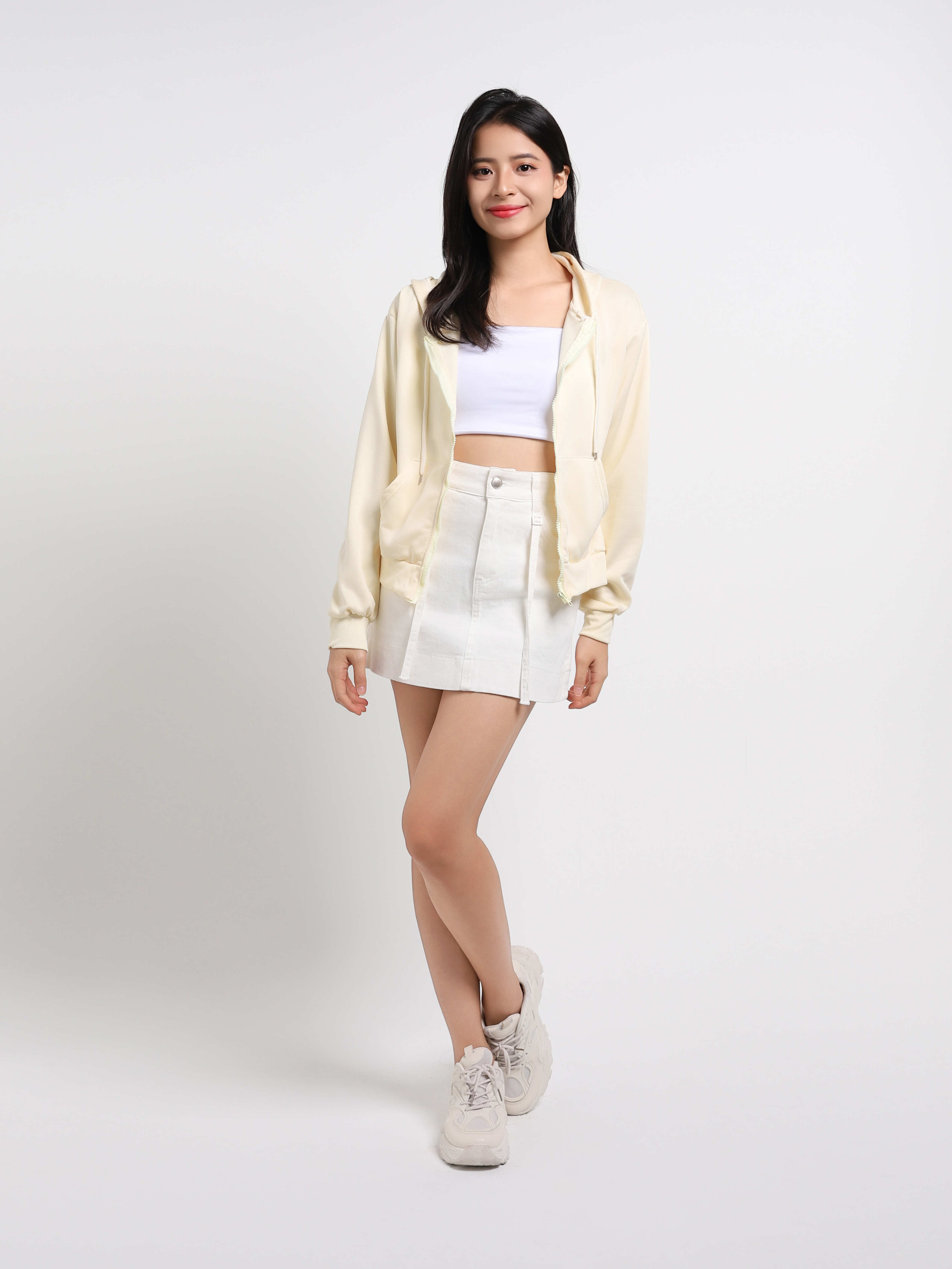 Front Zip With Cap Jacket 45101
