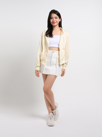 Front Zip With Cap Jacket 45101