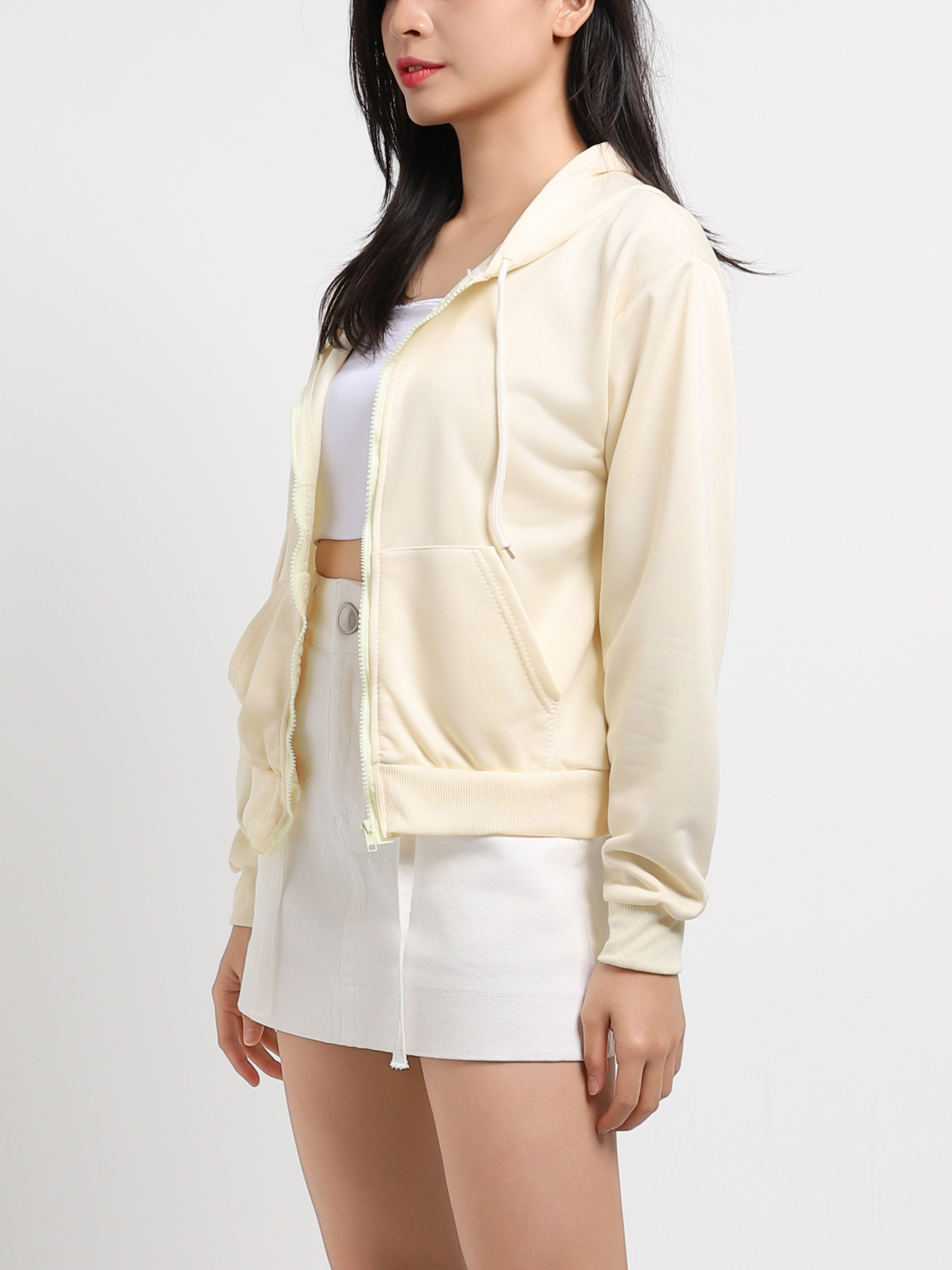 Front Zip With Cap Jacket 45101