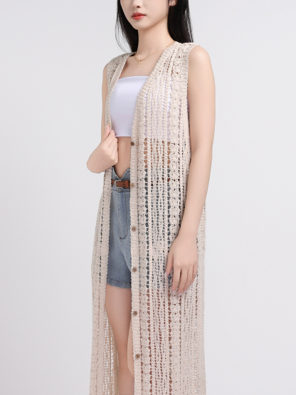 Eyelet Vacation Style Dress 45248