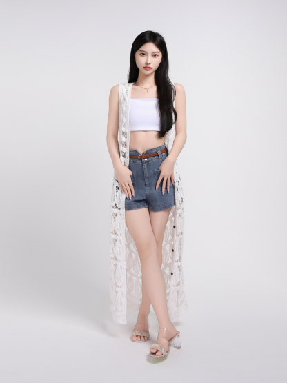 Eyelet Vacation Style Dress 45249