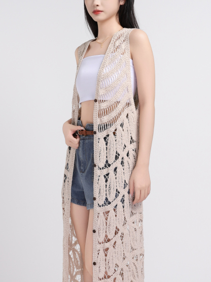 Eyelet Vacation Style Dress 45249