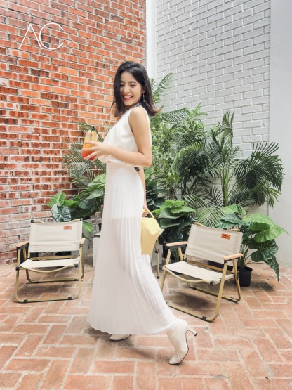 High Waist Pleated Long Pants AC417