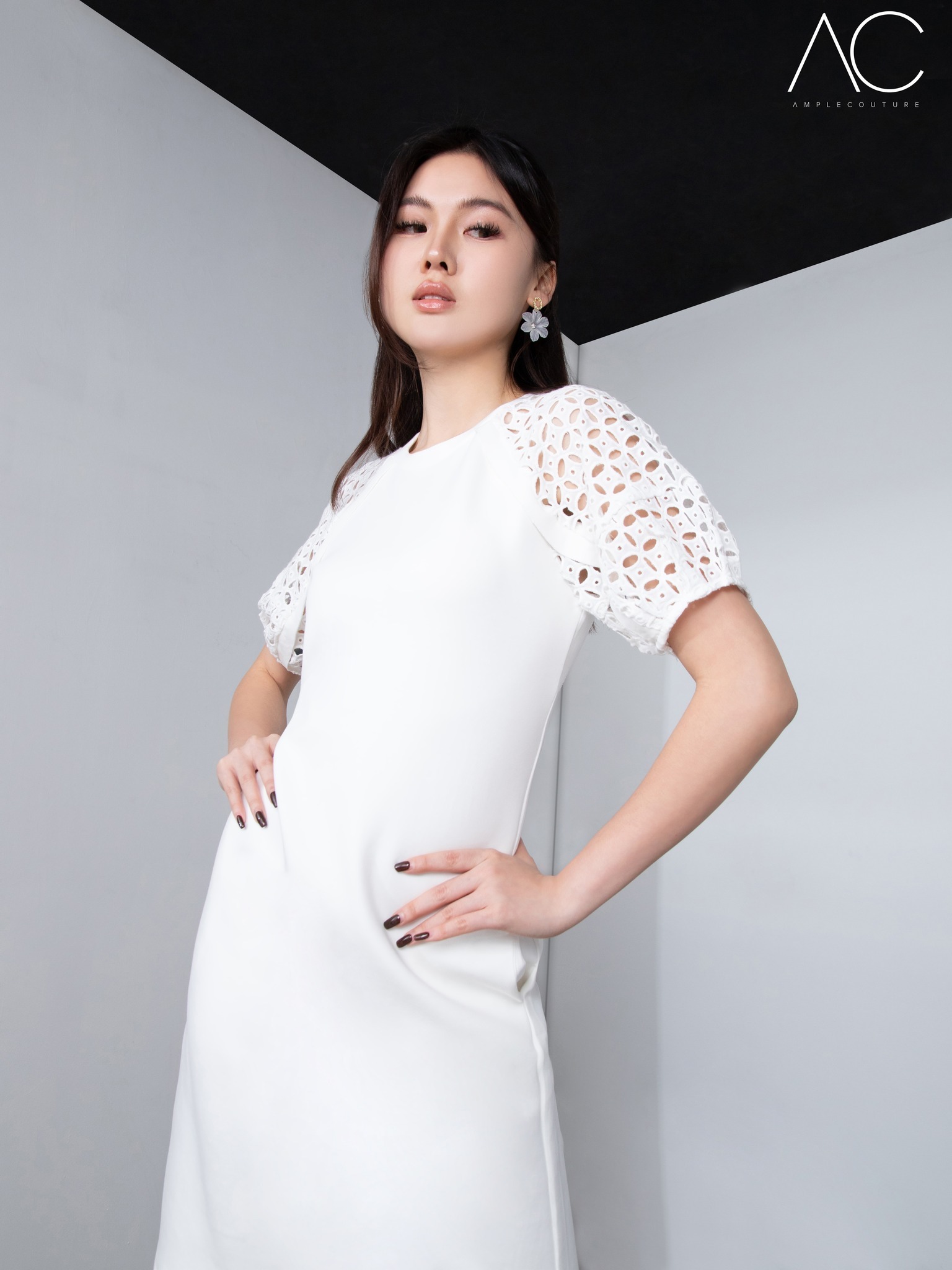 Eyelet Sleeve Dress 36544