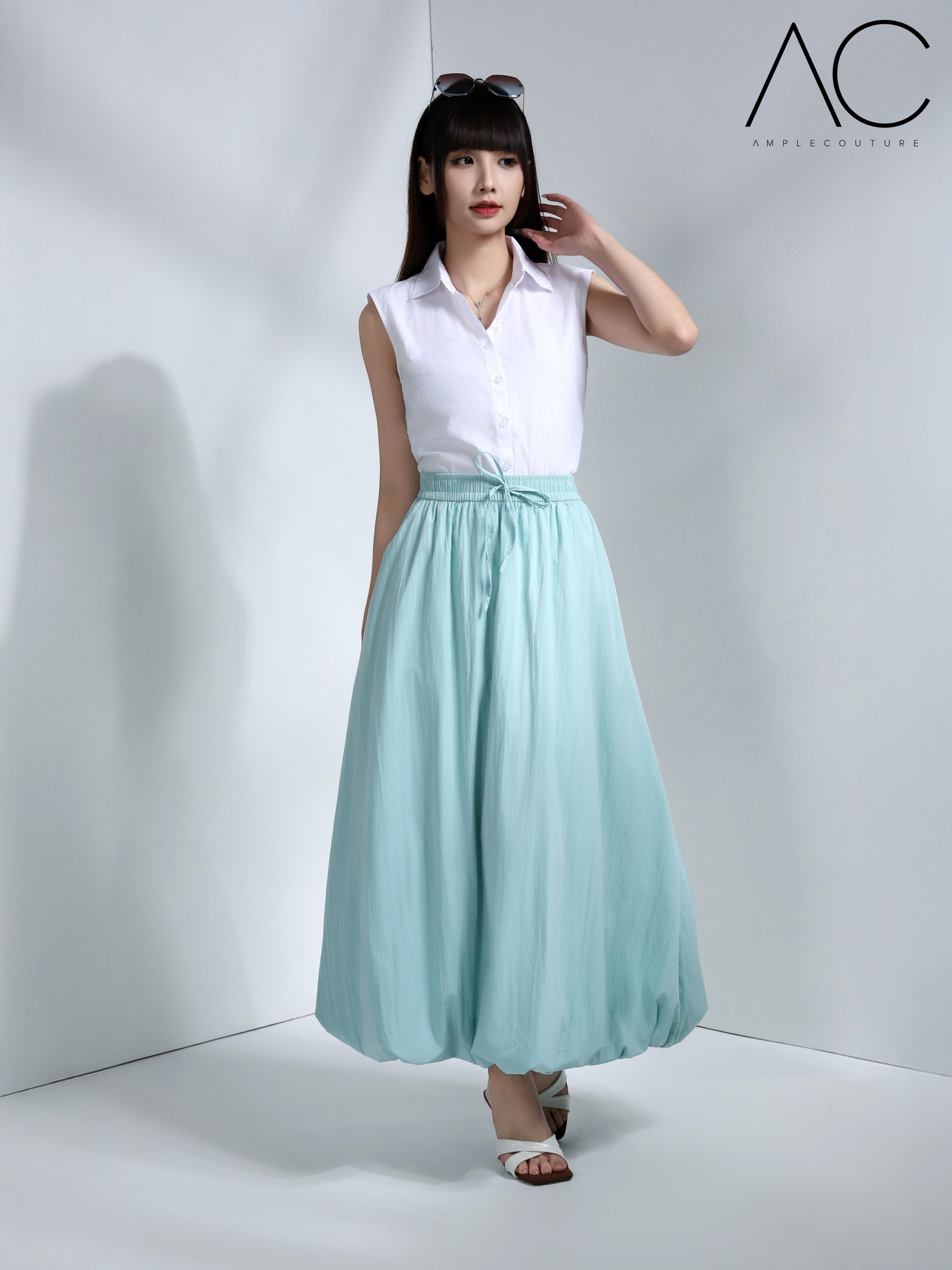 Sleeveless Denim Top 45725