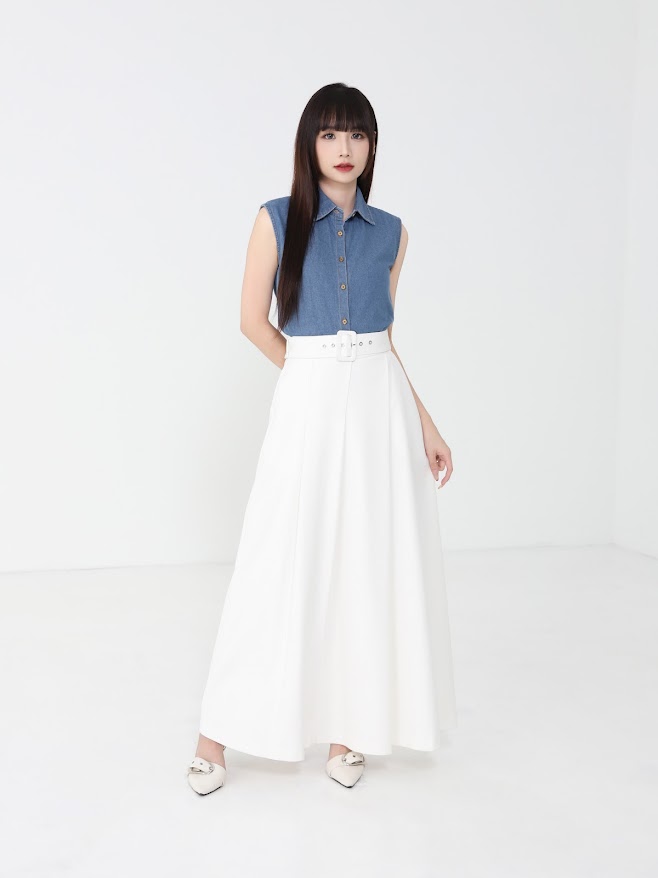 Sleeveless Denim Top 45725