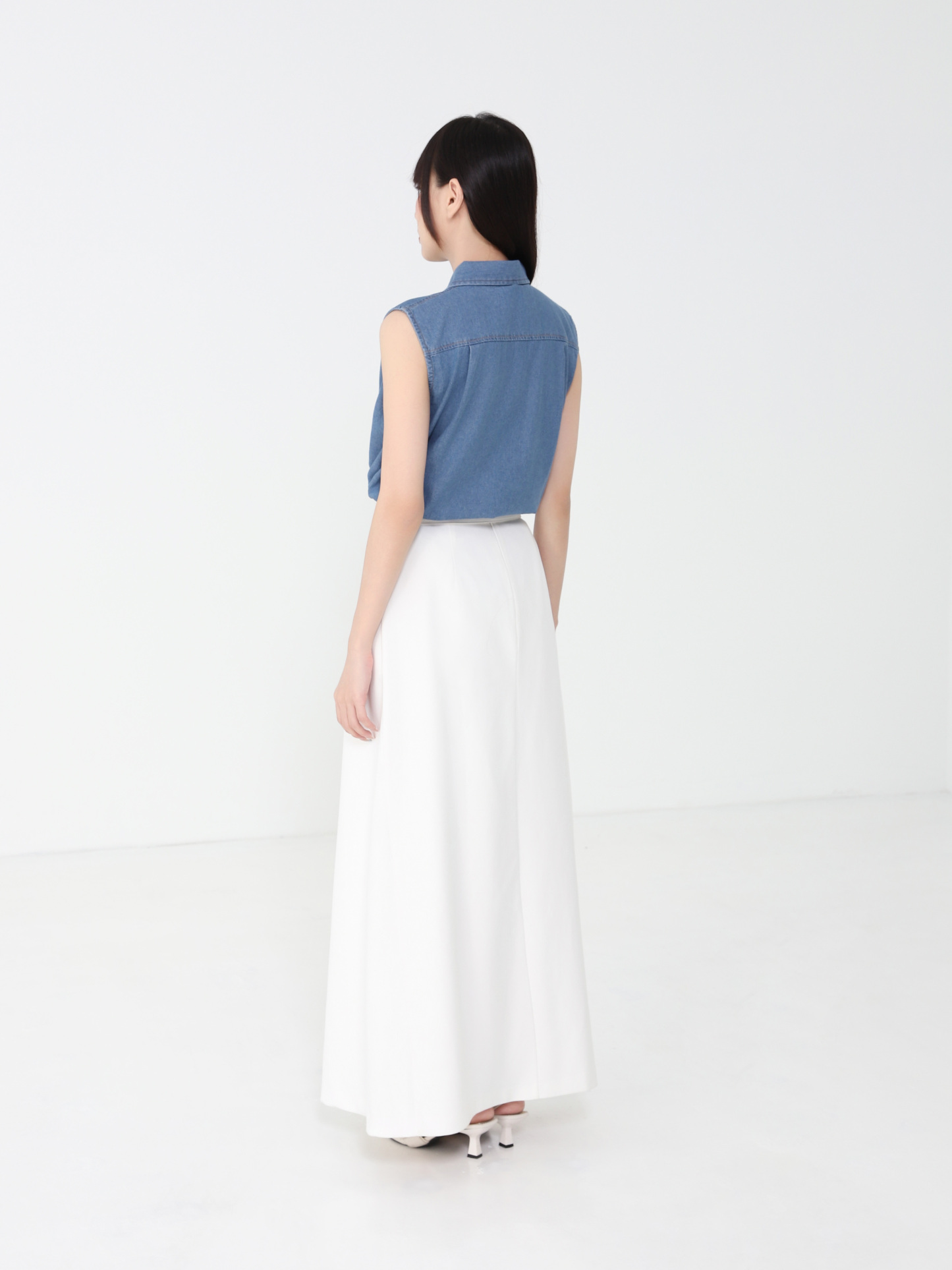 Sleeveless Denim Top 45725