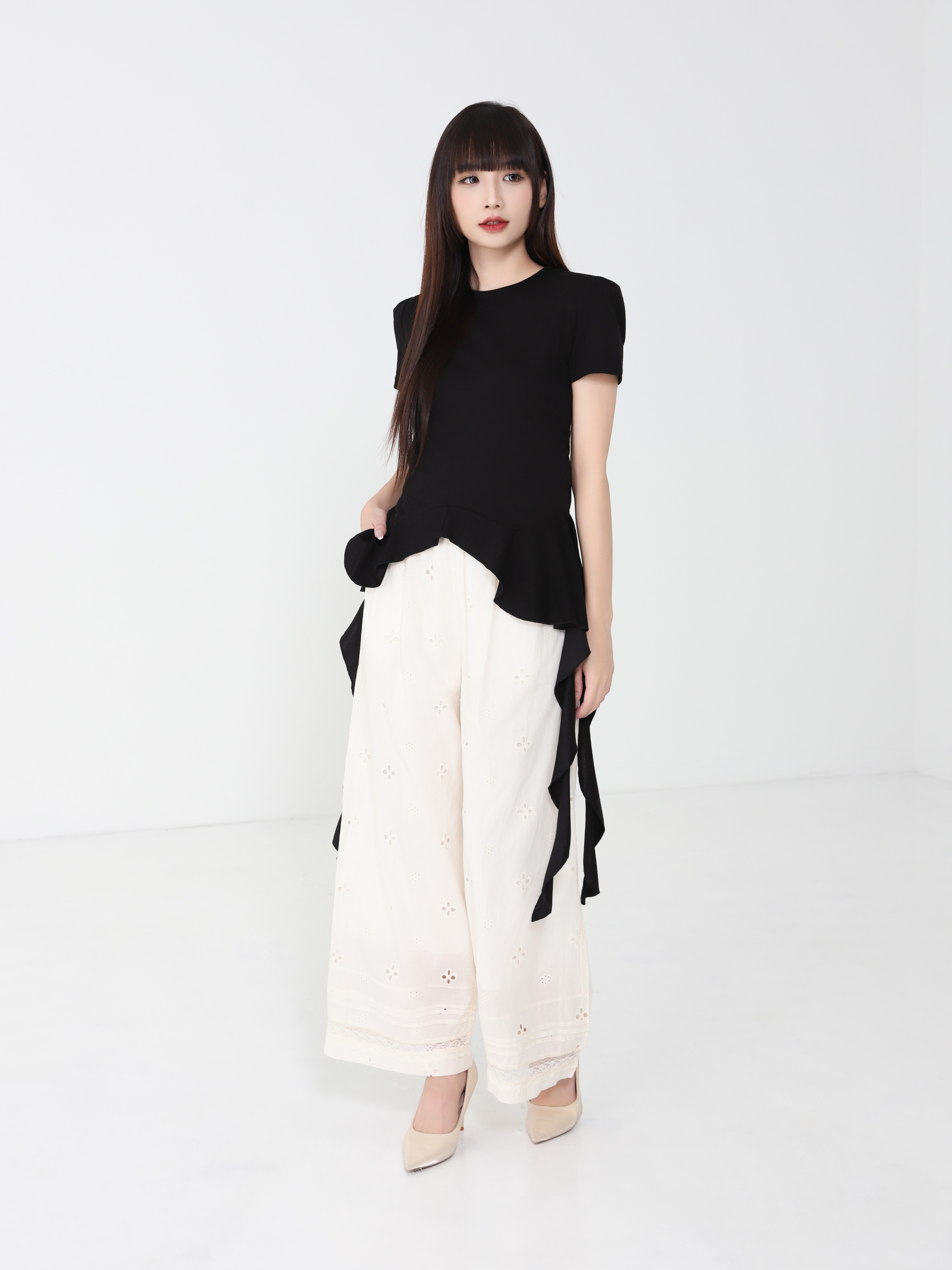 Eyelet Long Pants 45726