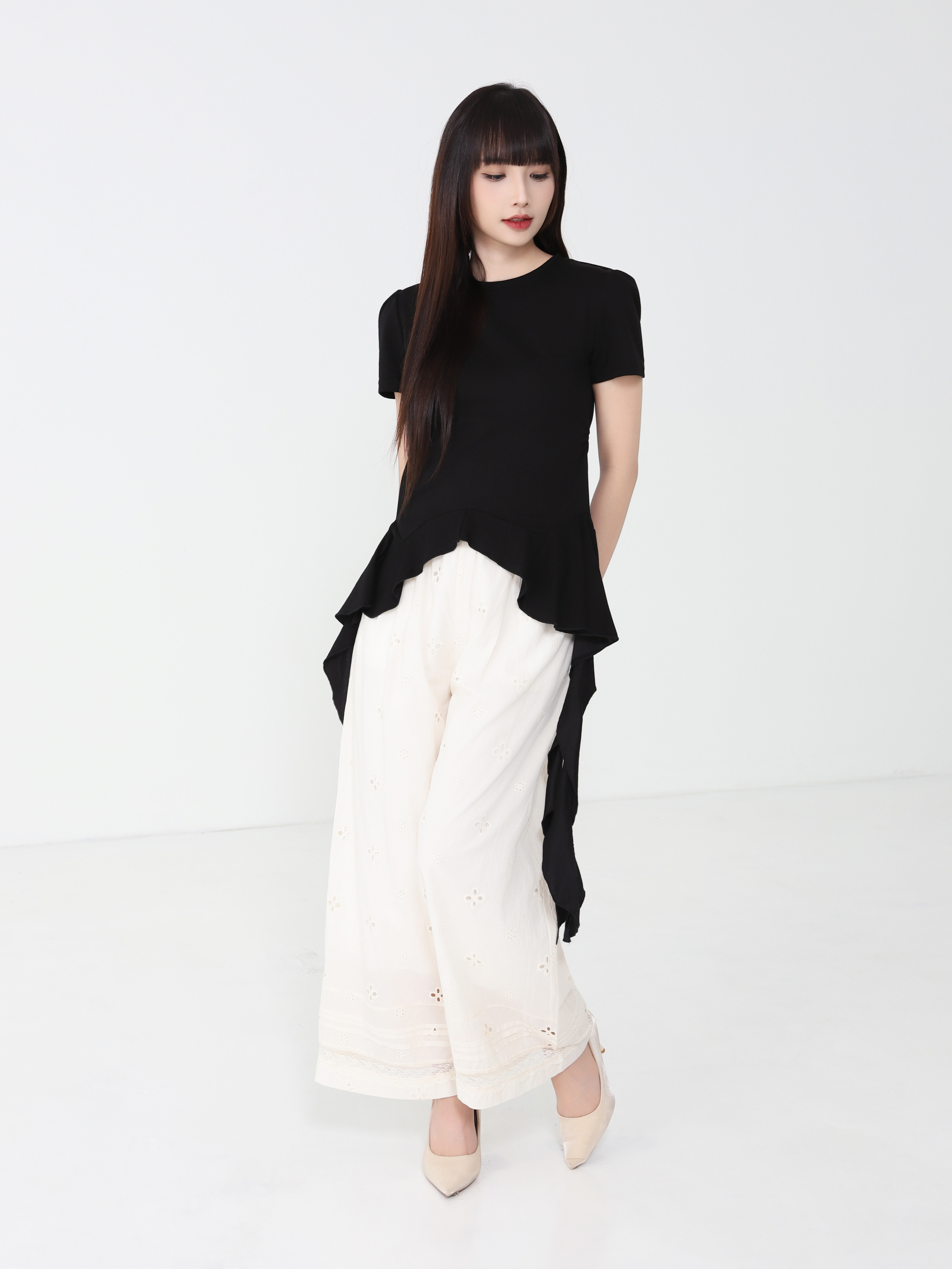 Eyelet Long Pants 45726