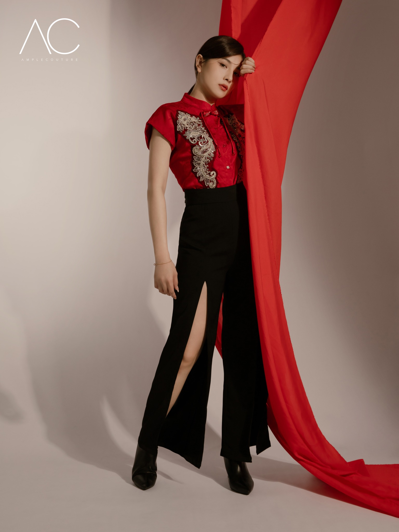 Front Split Long Pants AC509 