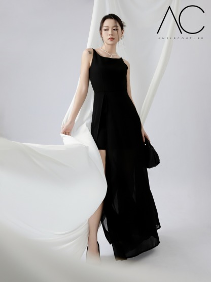 Sleeveless Back Zip Dress 37485