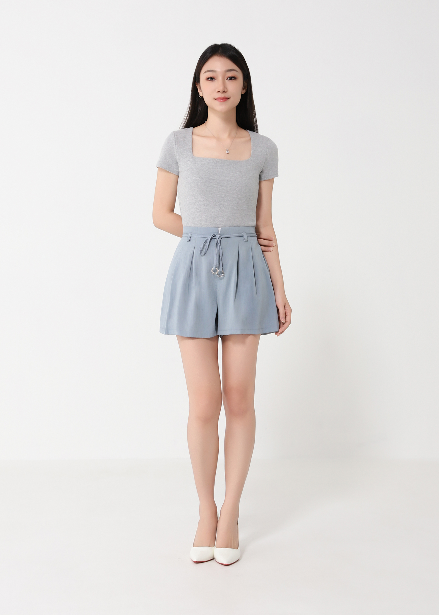 High Waist Waist Stretchable Short Pants 26102
