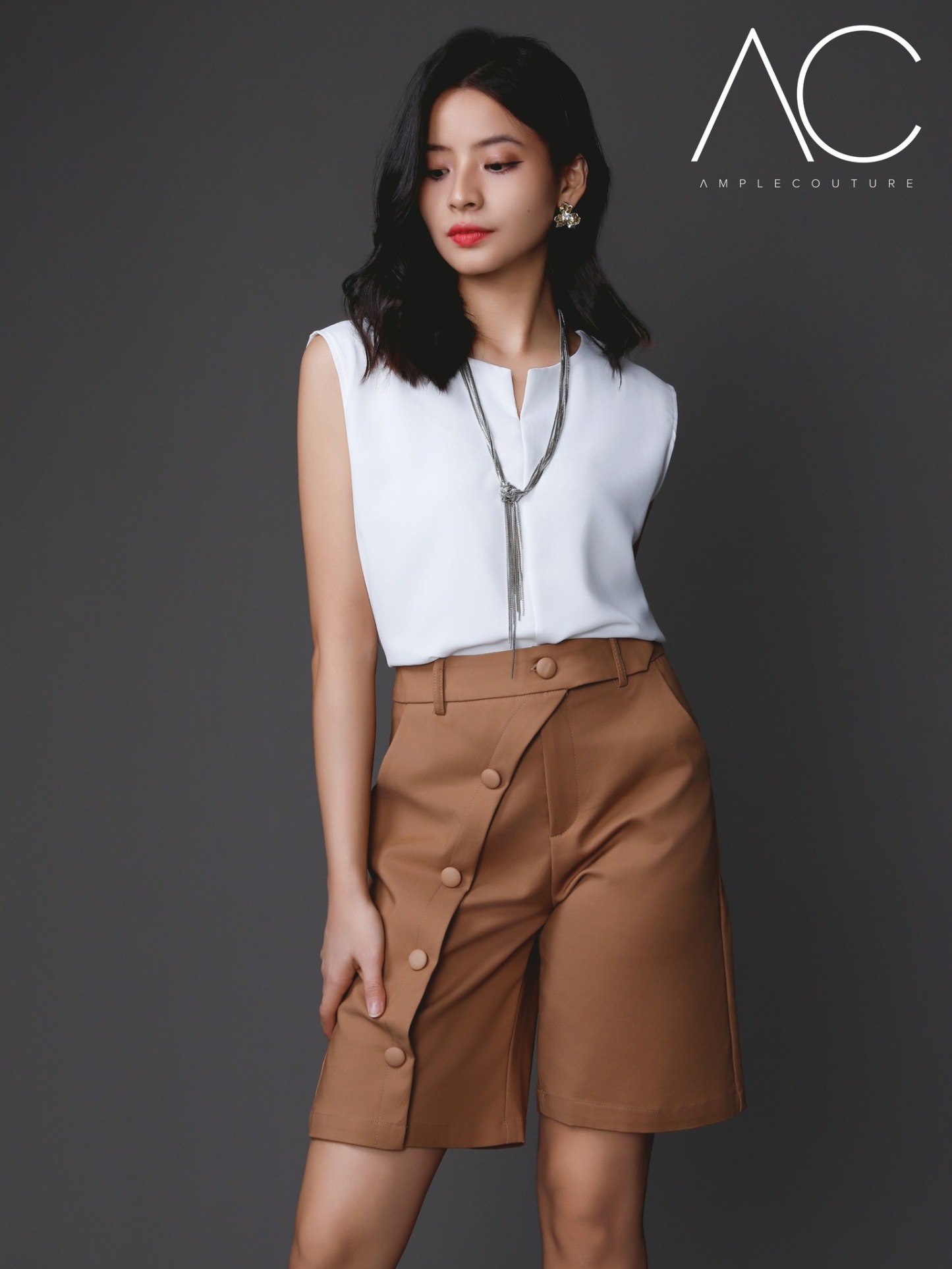 Sleeveless With Belt Top 37695