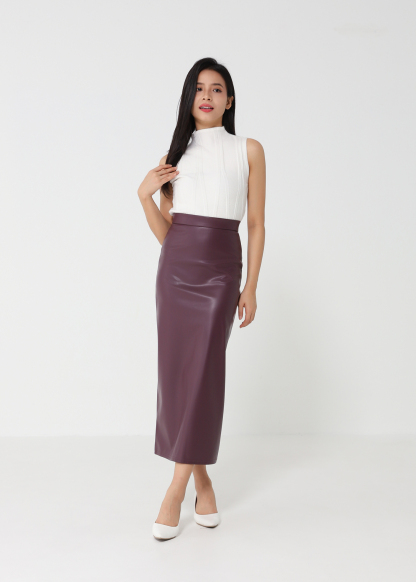 Leather Skirt 48249