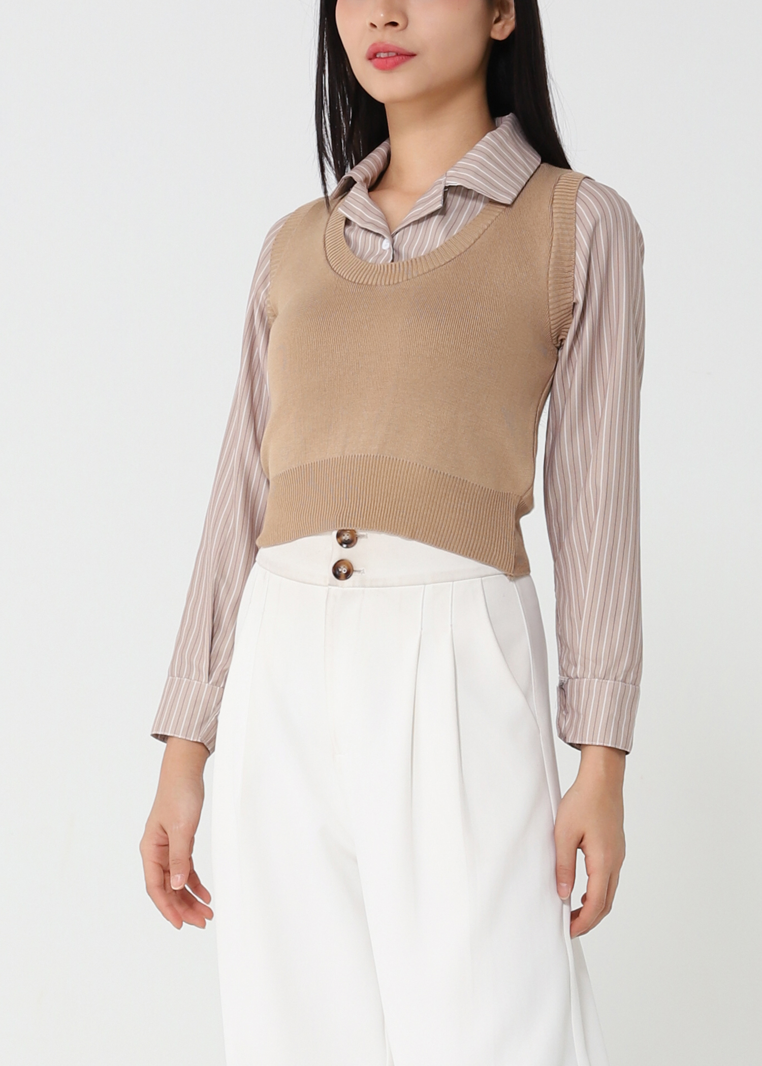 Fake Two Piece Top 48251