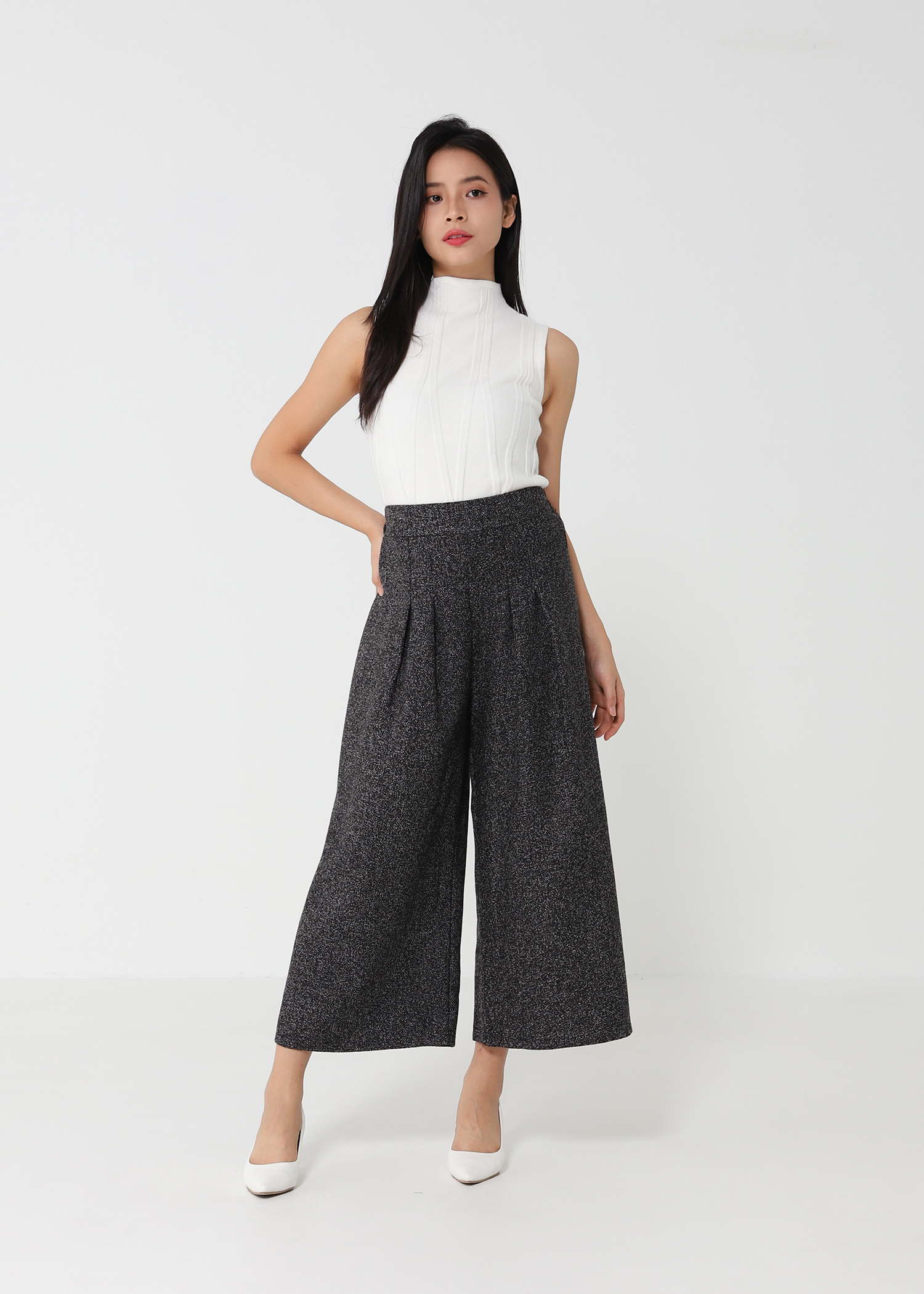 High Waist Wide Leg Long Pants 48253