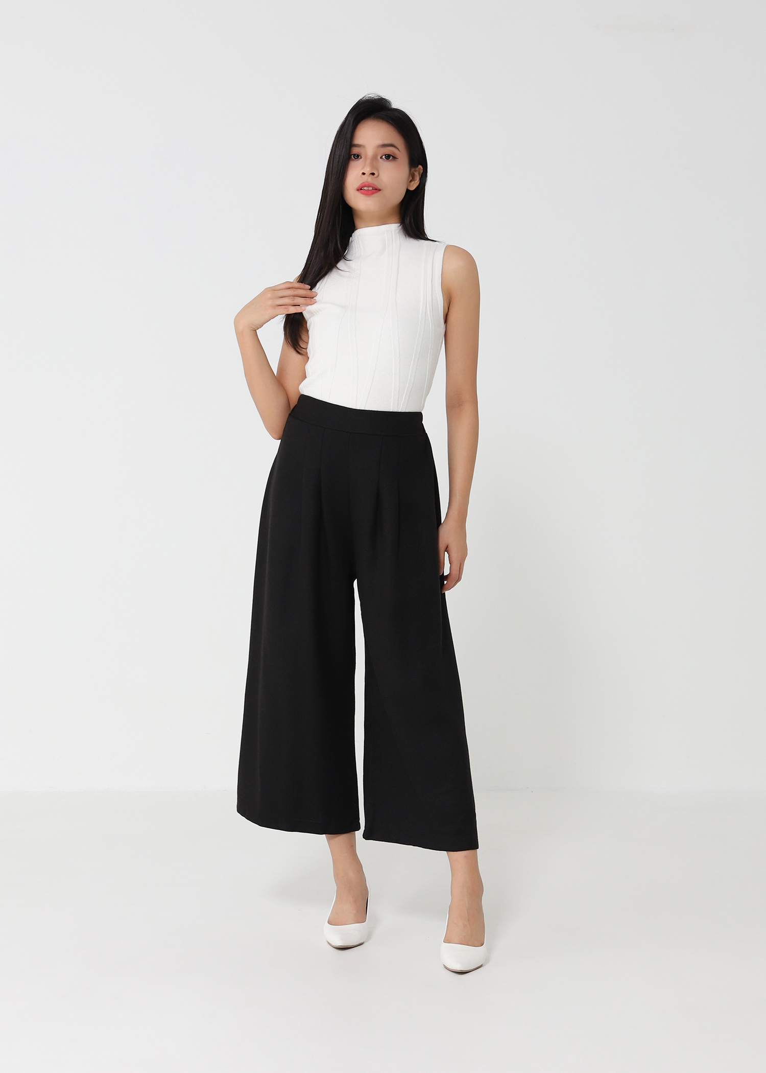 High Waist Wide Leg Long Pants 48253