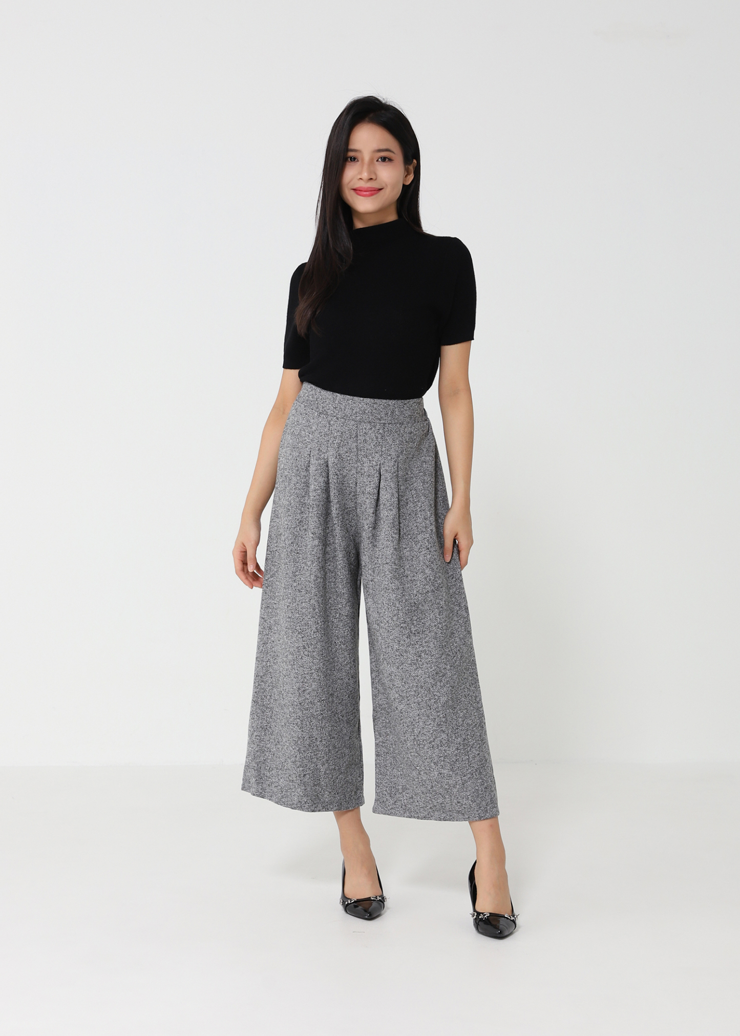 High Waist Wide Leg Long Pants 48253