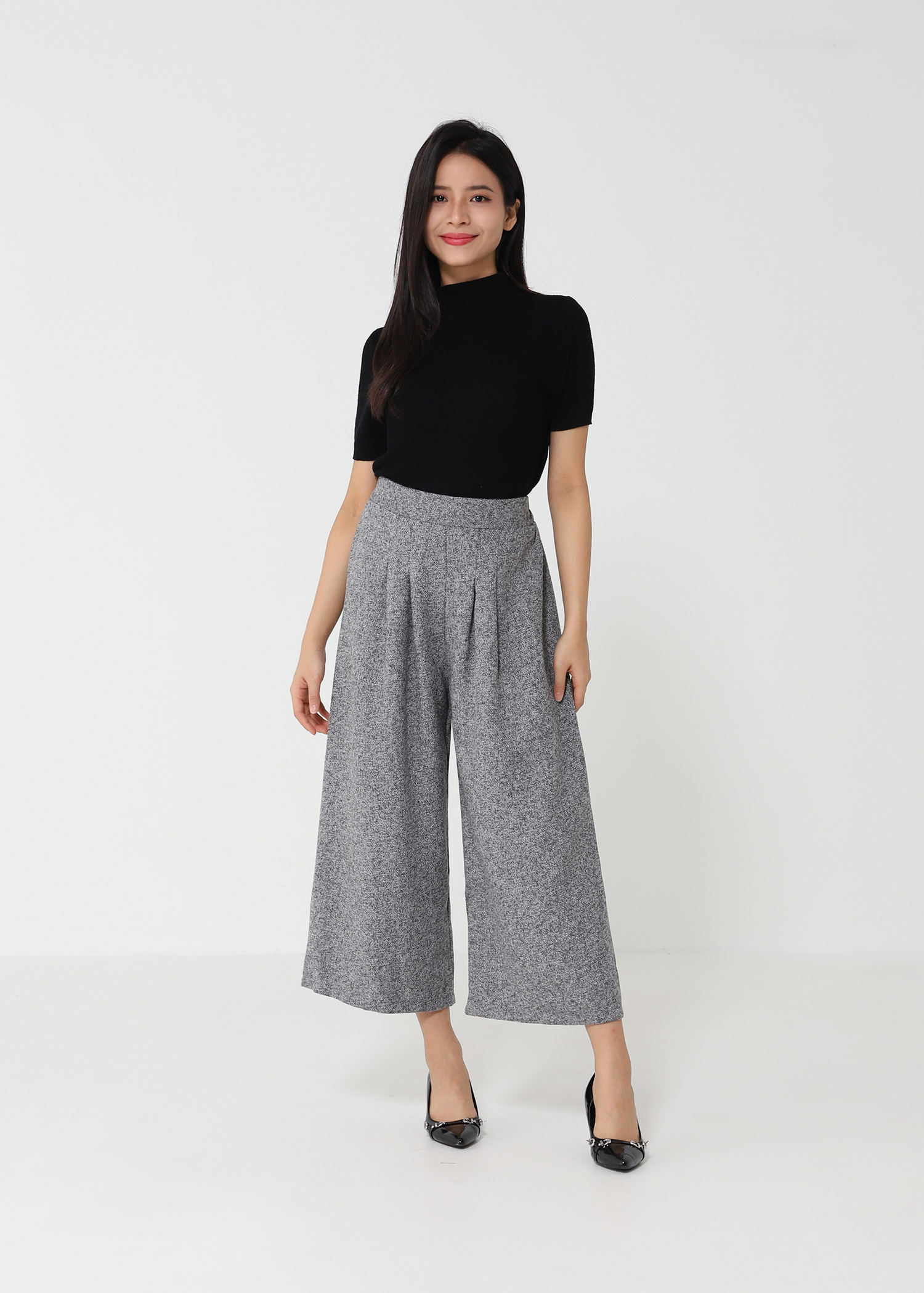 High Waist Wide Leg Long Pants 48253