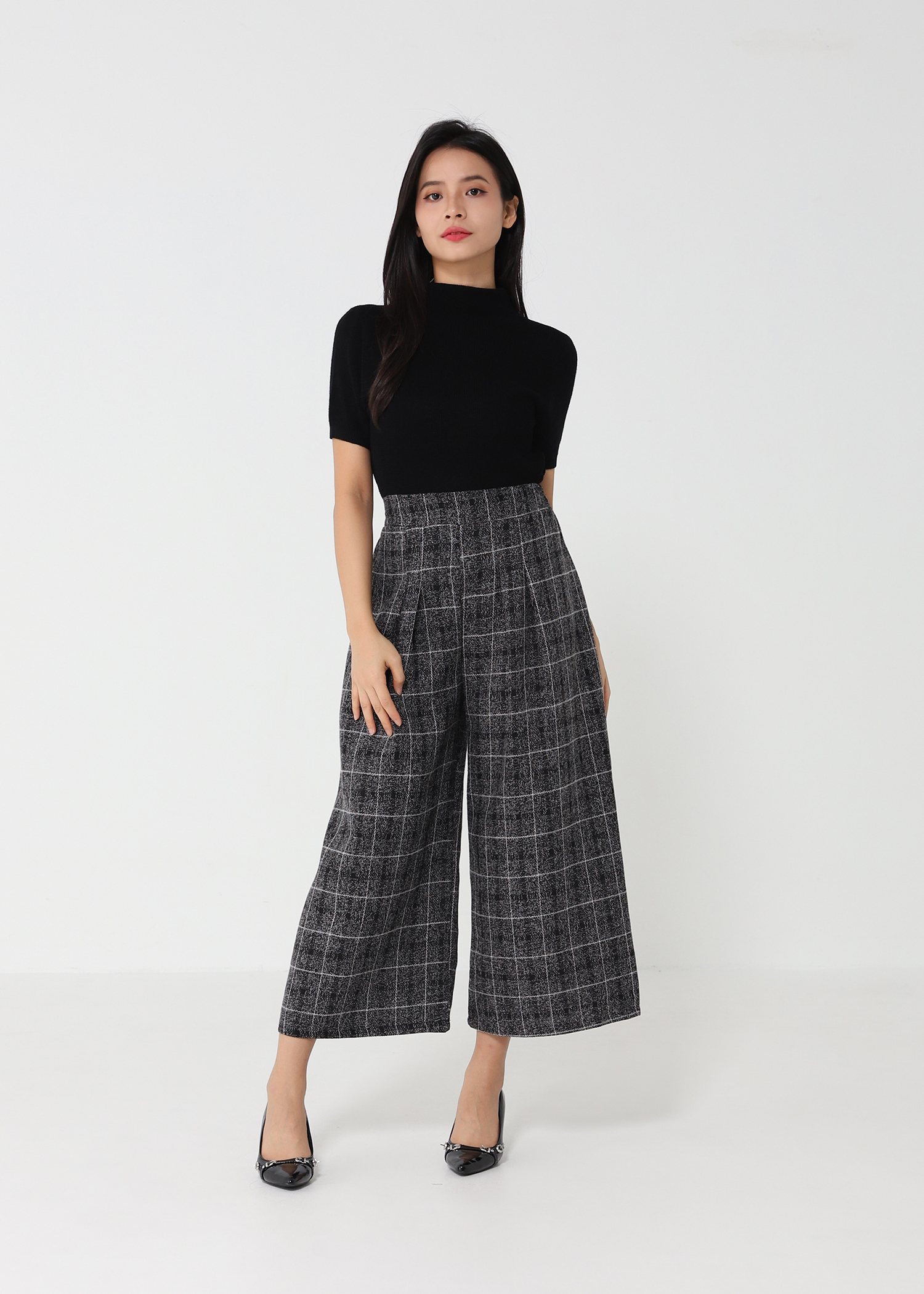 High Waist Wide Leg Long Pants 48253