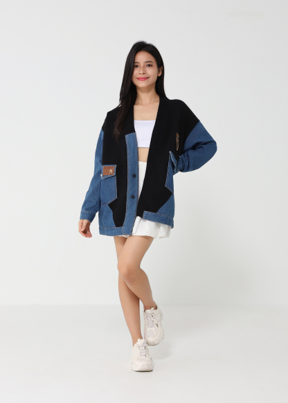 With Denim Jacket 48315