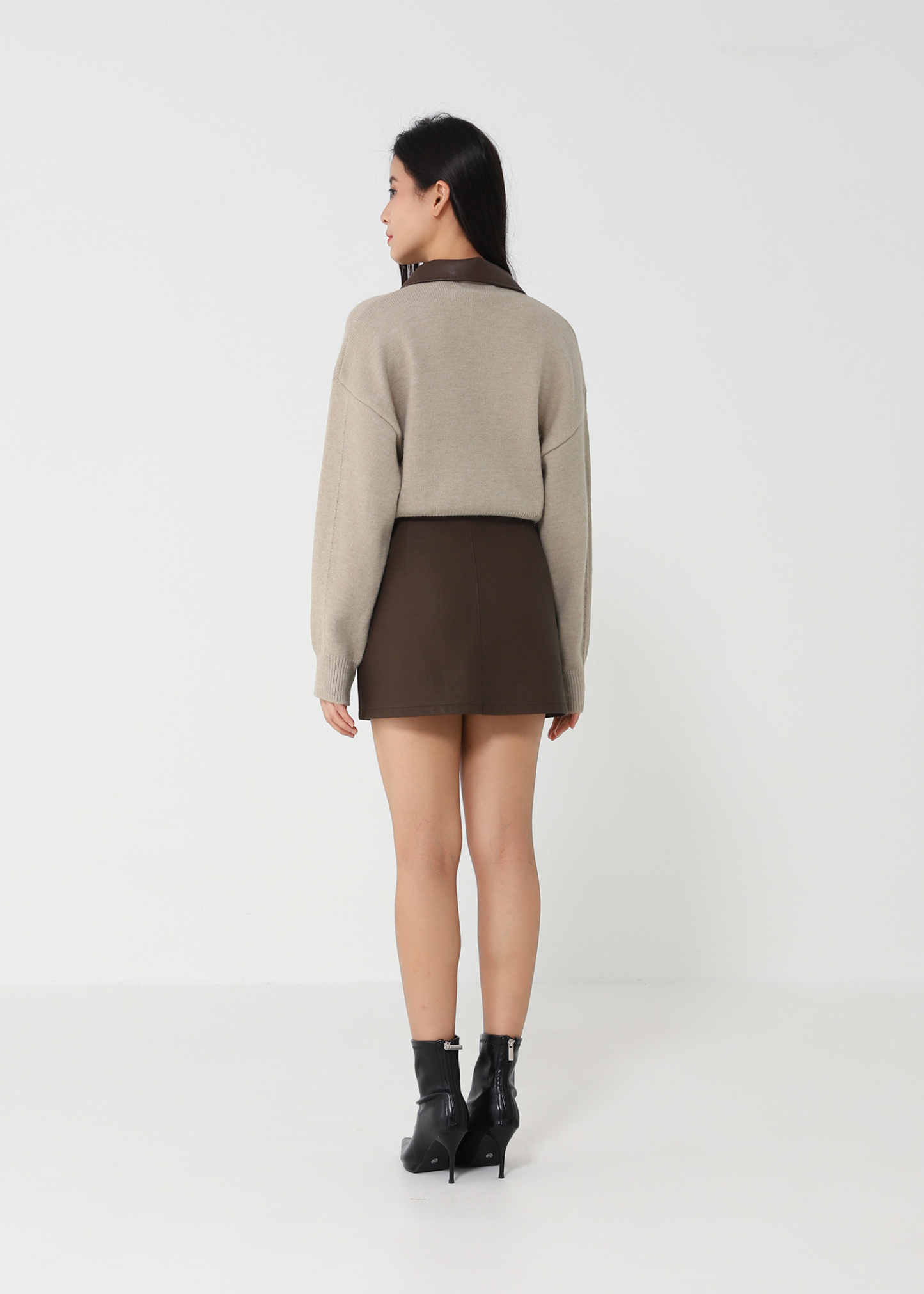 Leather Skirt Pants 48247