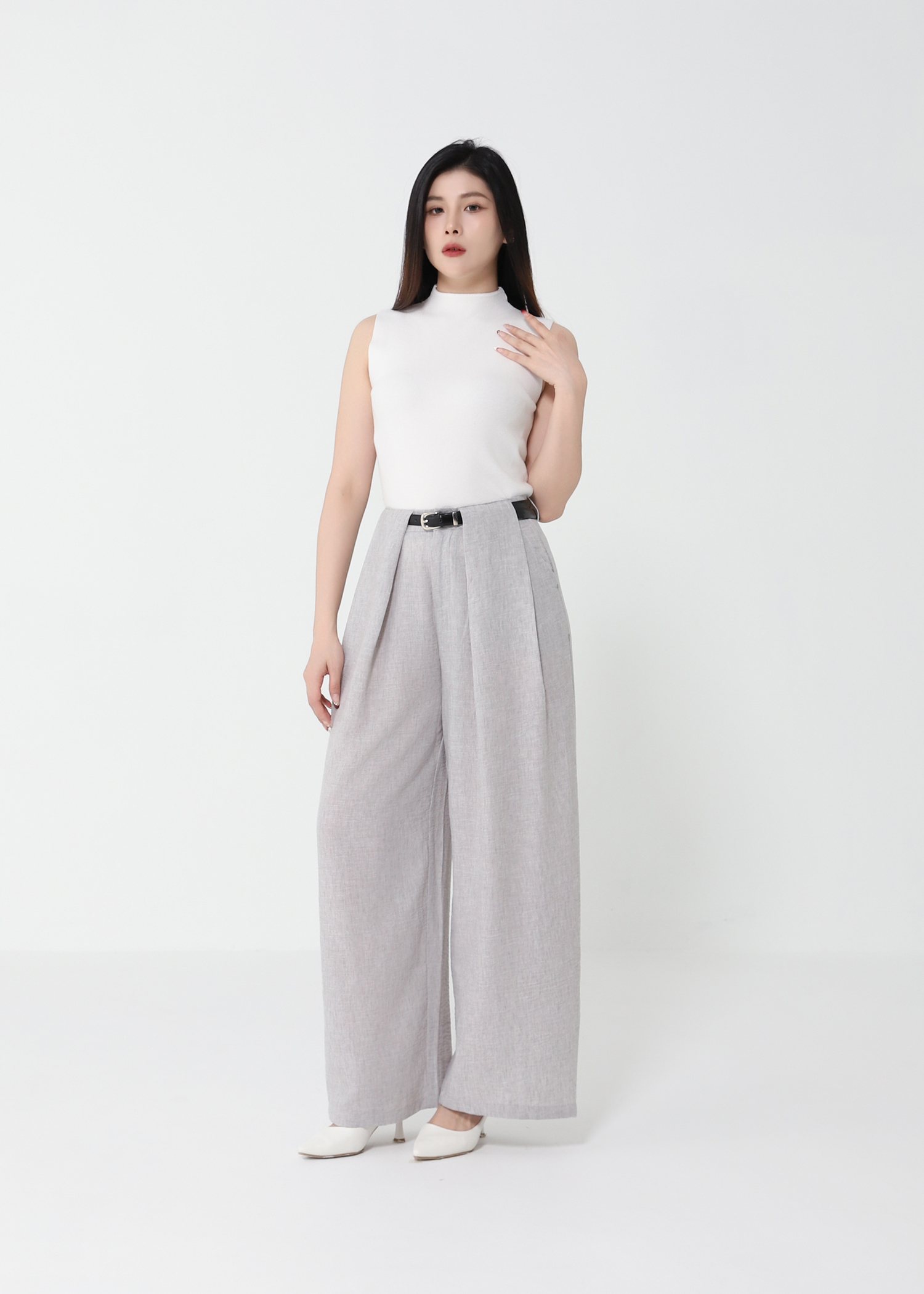 High Waist Formal Wear Long Pants 48421