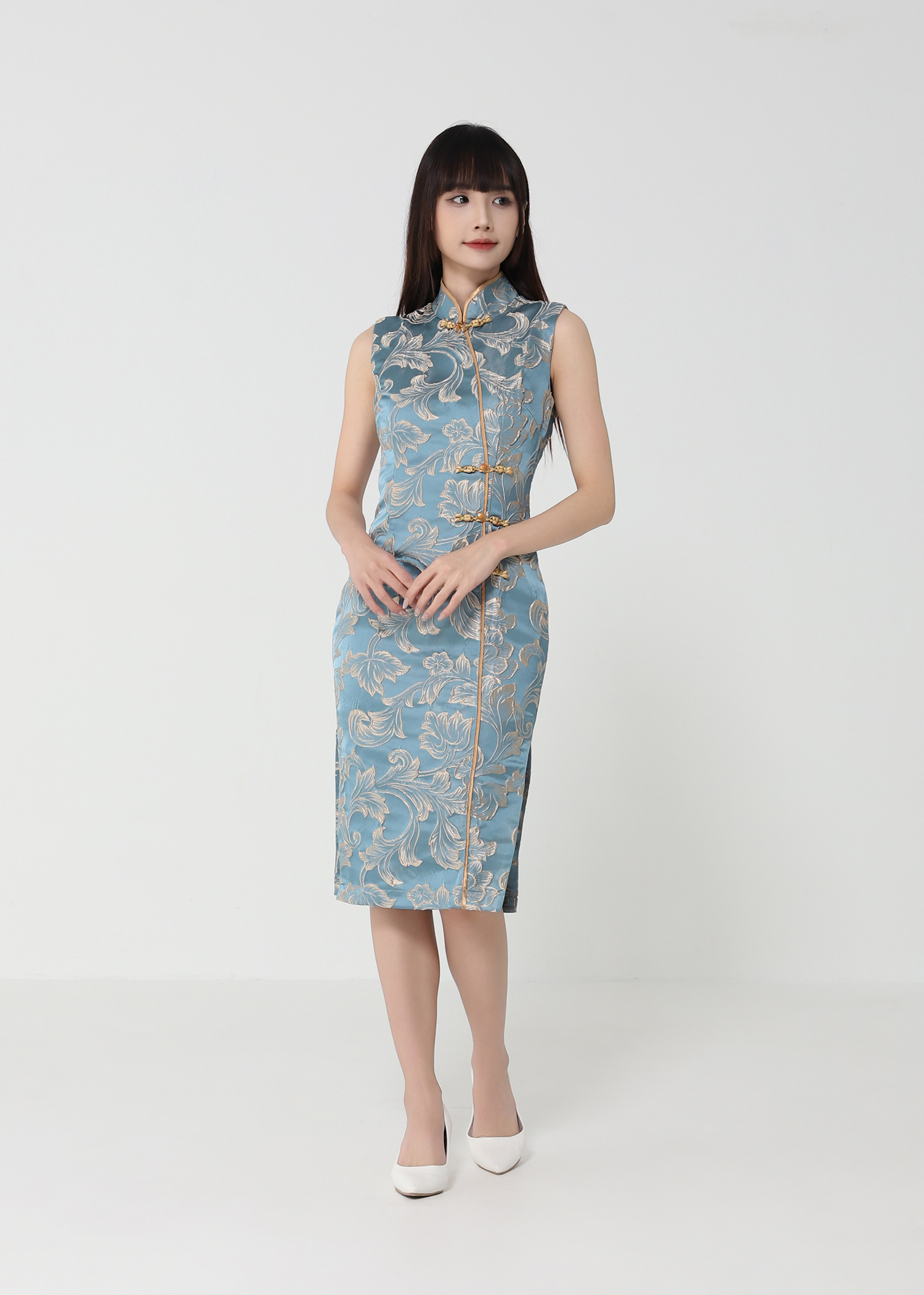 Floral Cheongsam Dress 48572