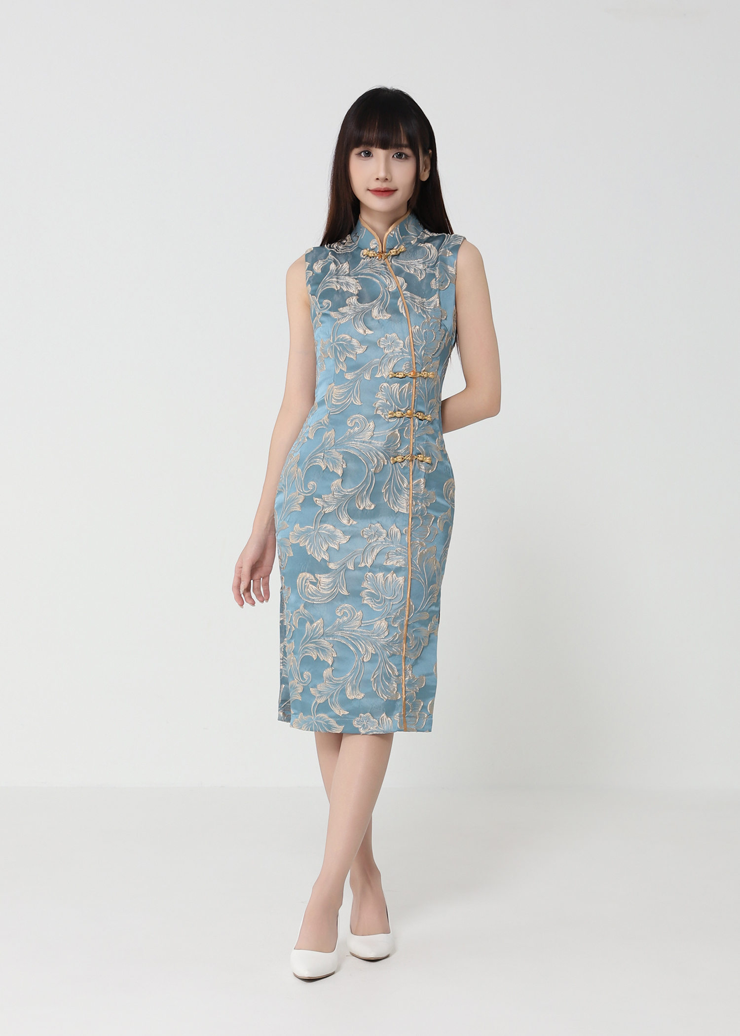 Floral Cheongsam Dress 48572