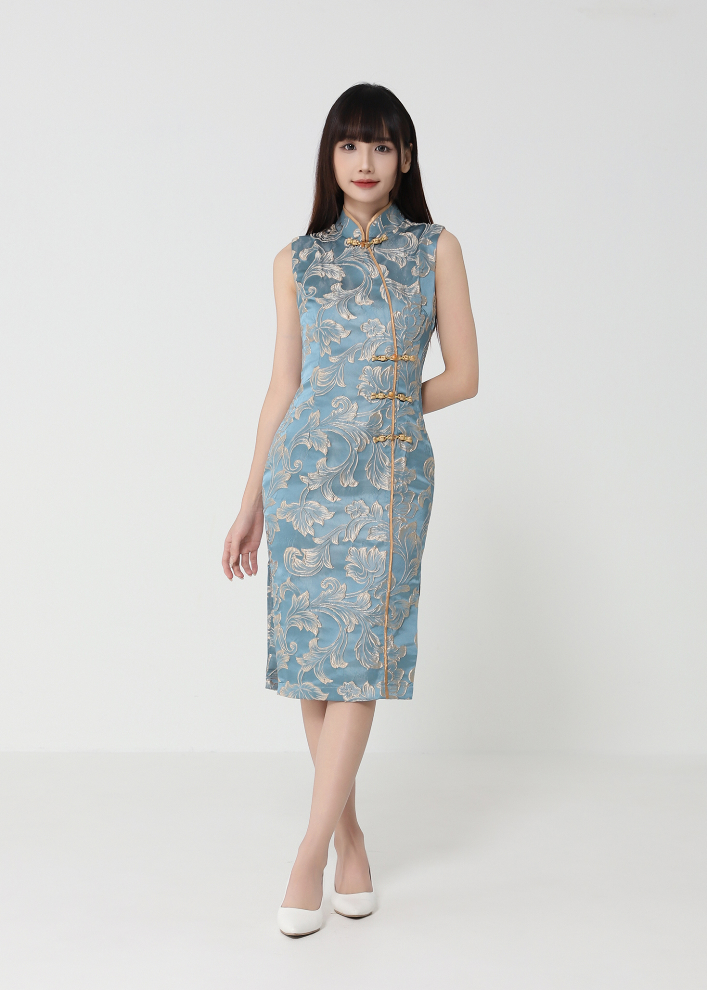Floral Cheongsam Dress 48572