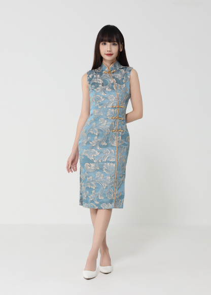 Floral Cheongsam Dress 48572