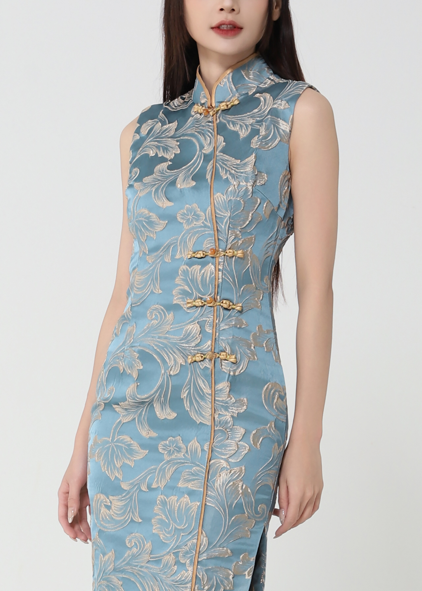 Floral Cheongsam Dress 48572