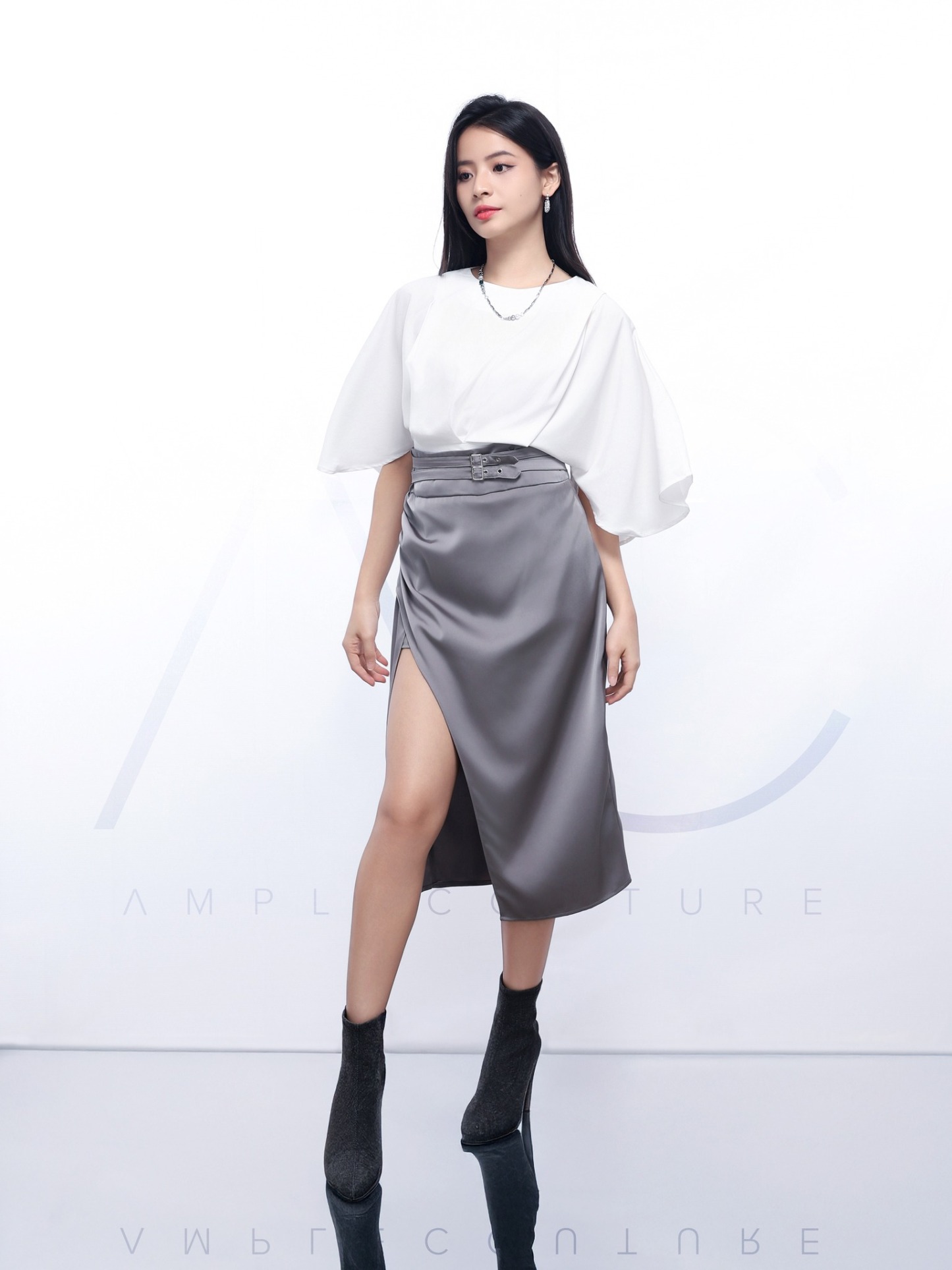 High Waist With Split Skirt AC539