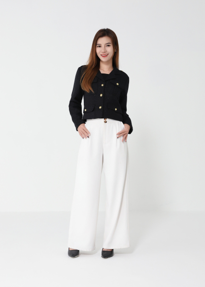 Front Button Long Sleeve Top 48871