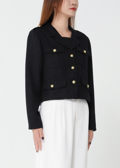 Front Button Long Sleeve Top 48871