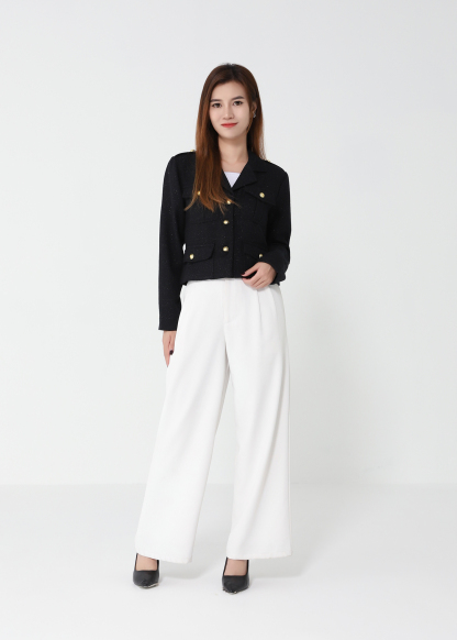 Front Button Long Sleeve Top 48871