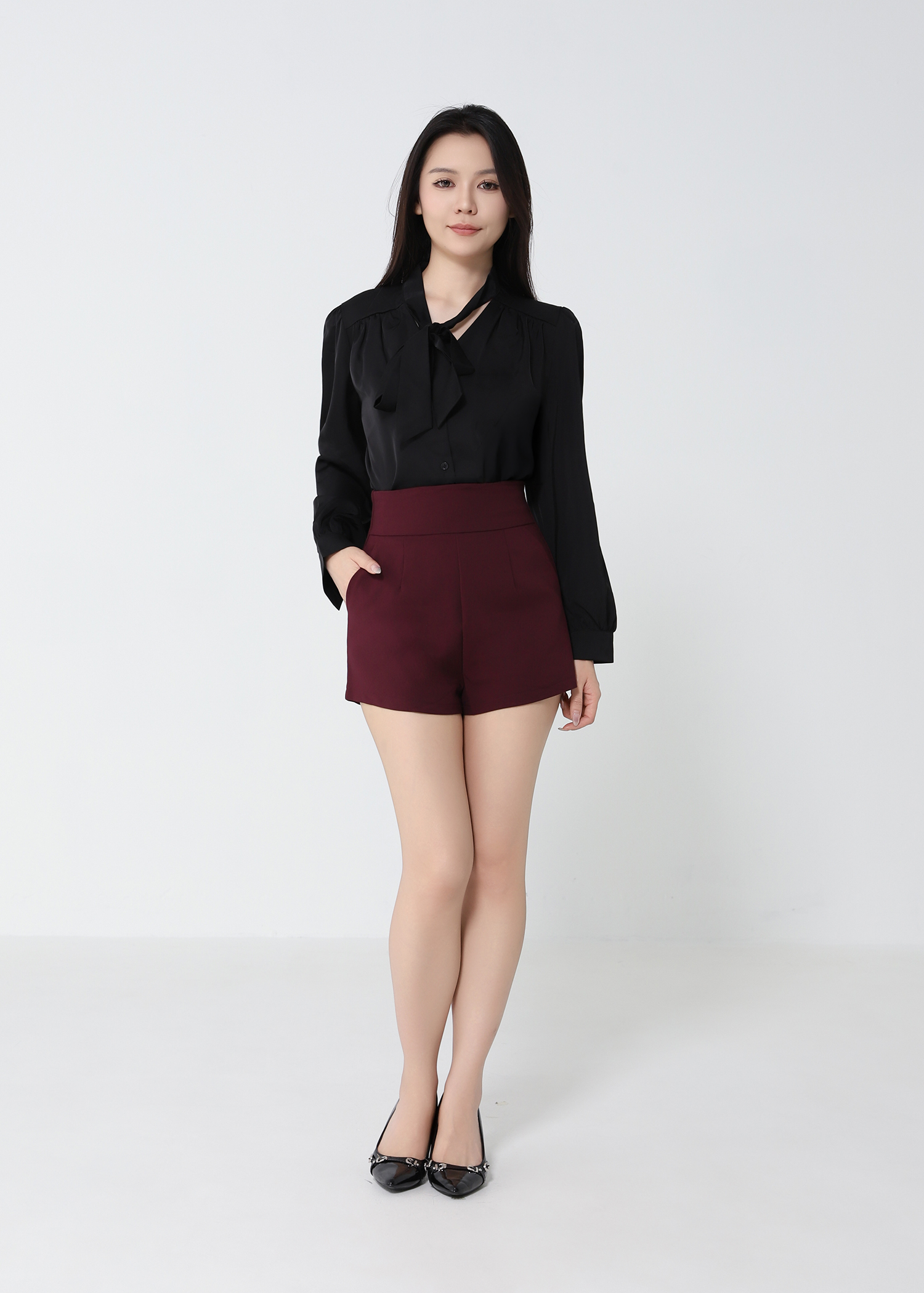 High Waist Basic Short Pants 52403