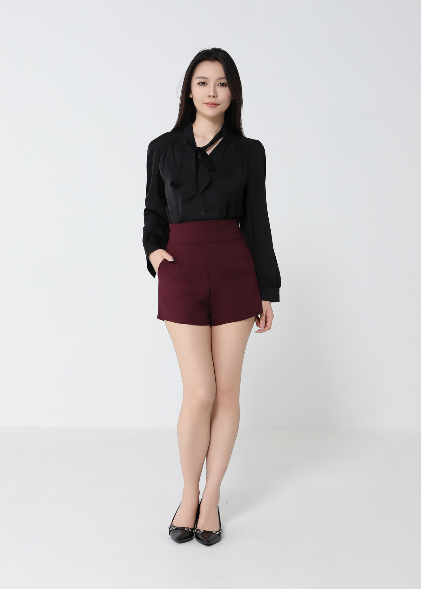 High Waist Basic Short Pants 52403