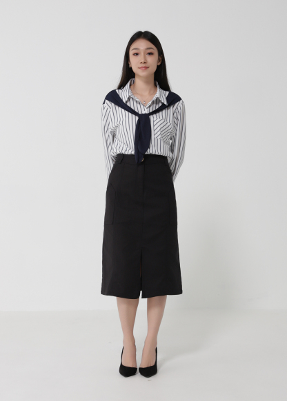 Formal Long Sleeve Front Button Top 49050