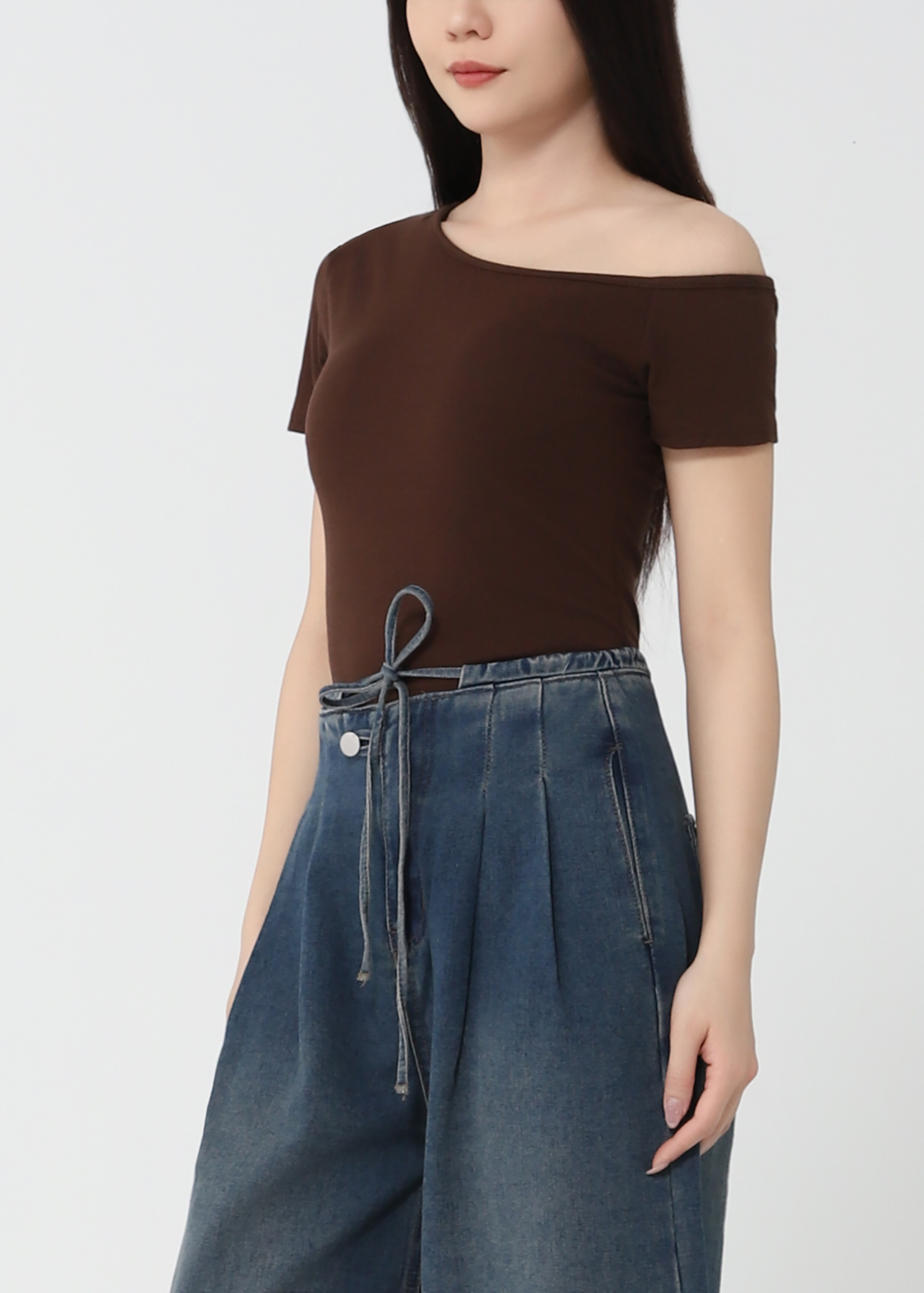 Sloping Short Sleeve Top 49163
